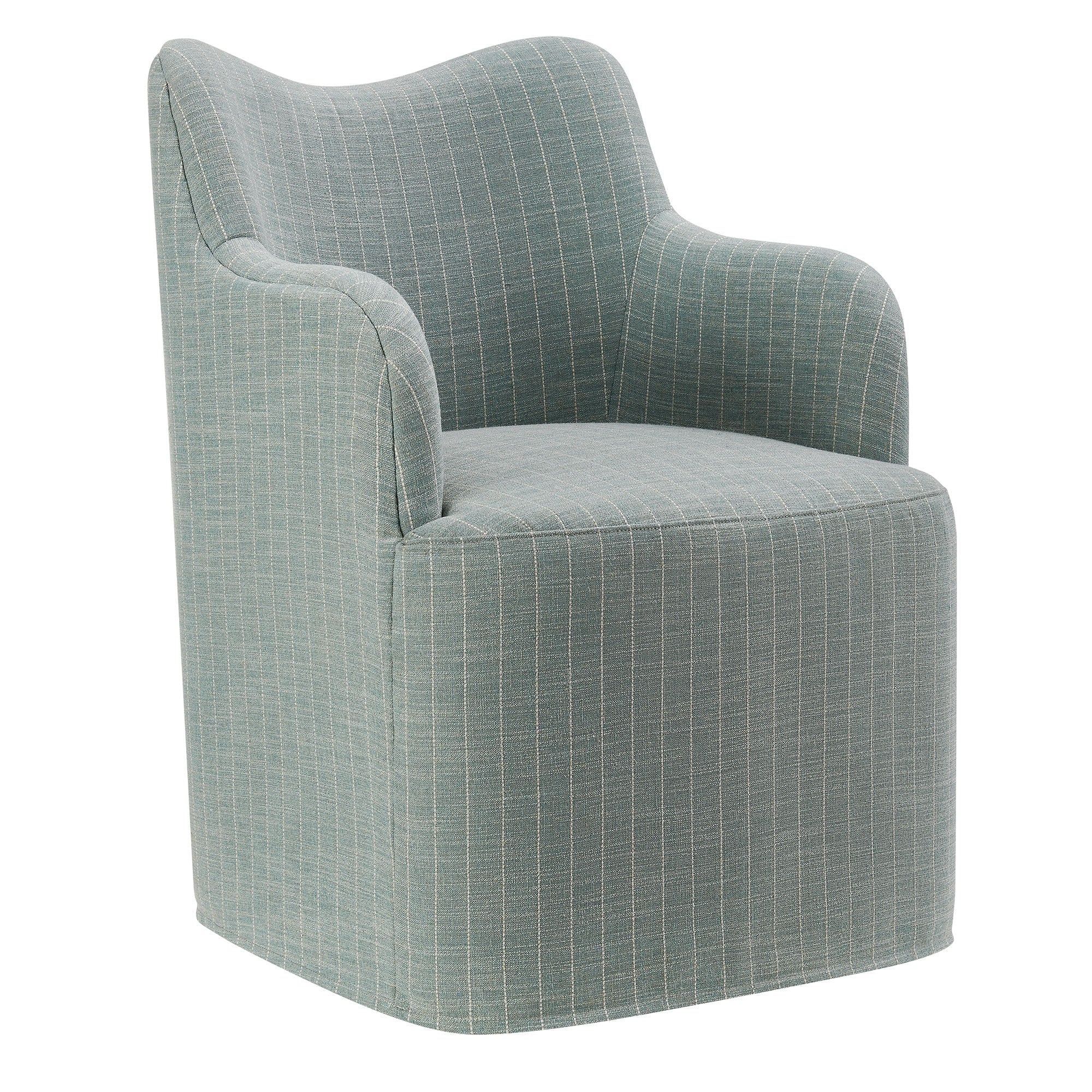 Cordelle Linen Blend Swivel Dining Chair
