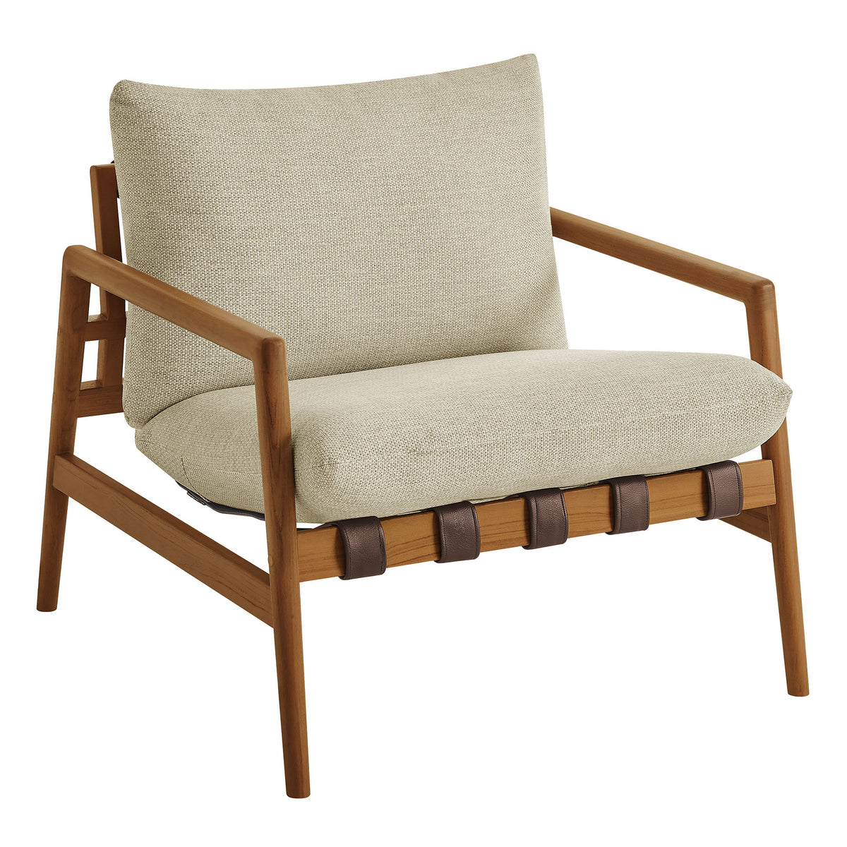 Nomi Outdoor Patio Teak Wood Sling Chair