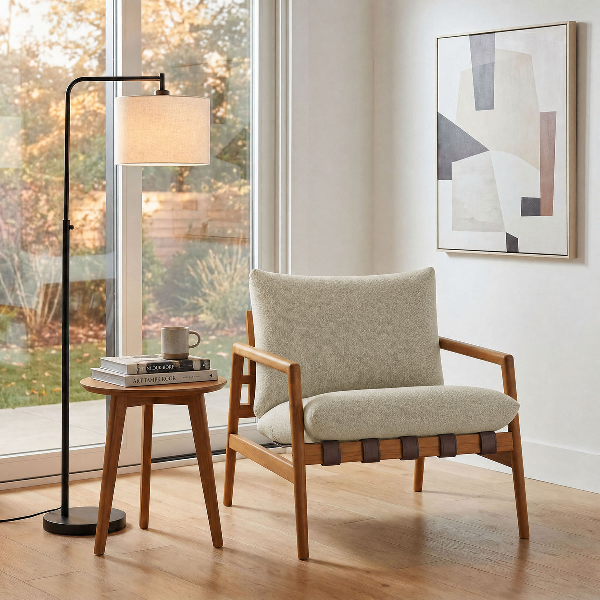 Nomi Outdoor Patio Teak Wood Sling Chair