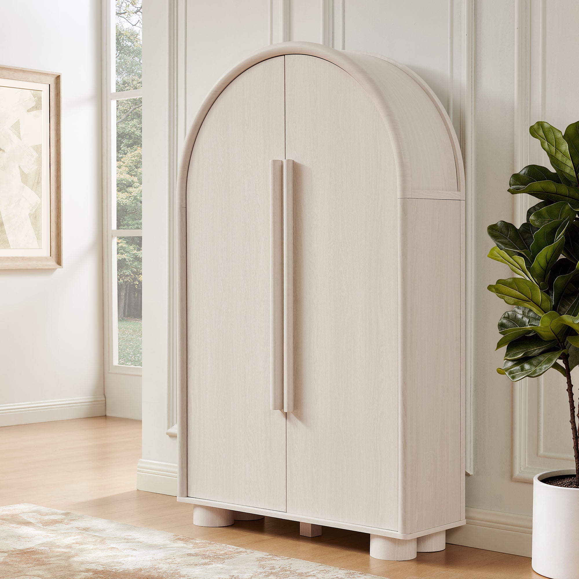 Bellamy Arched Fold-Out Desk Cabinet