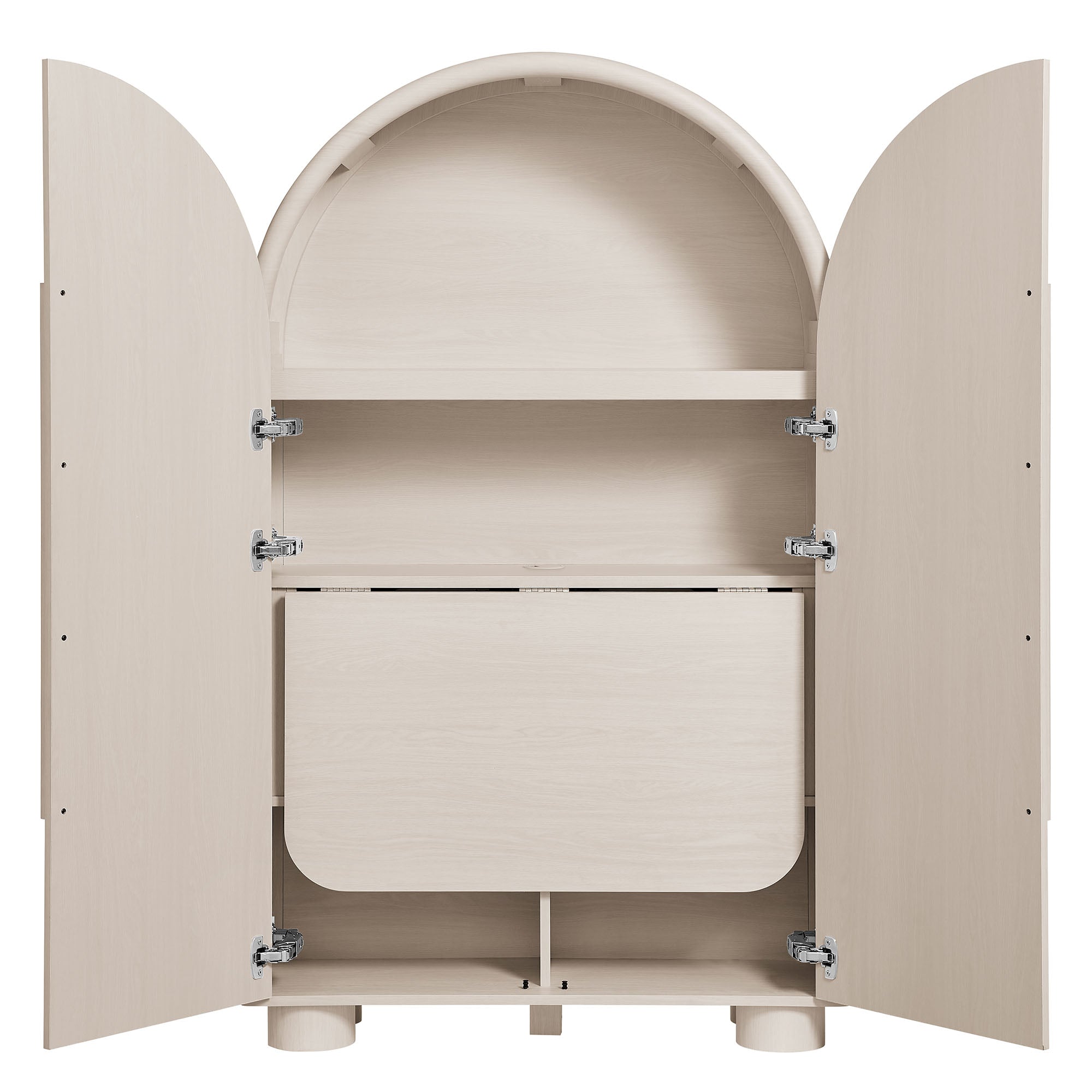 Bellamy Arched Fold-Out Desk Cabinet