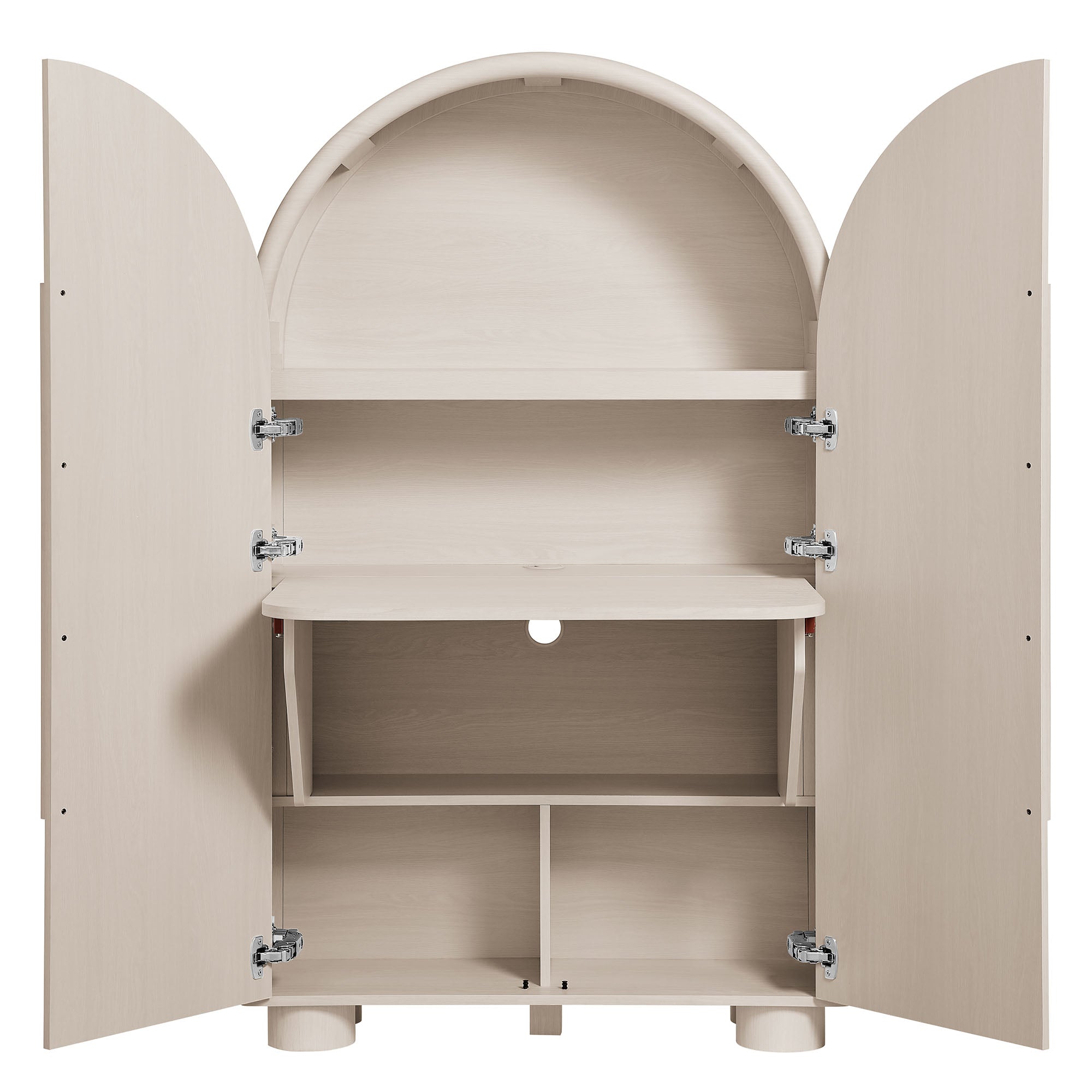 Bellamy Arched Fold-Out Desk Cabinet