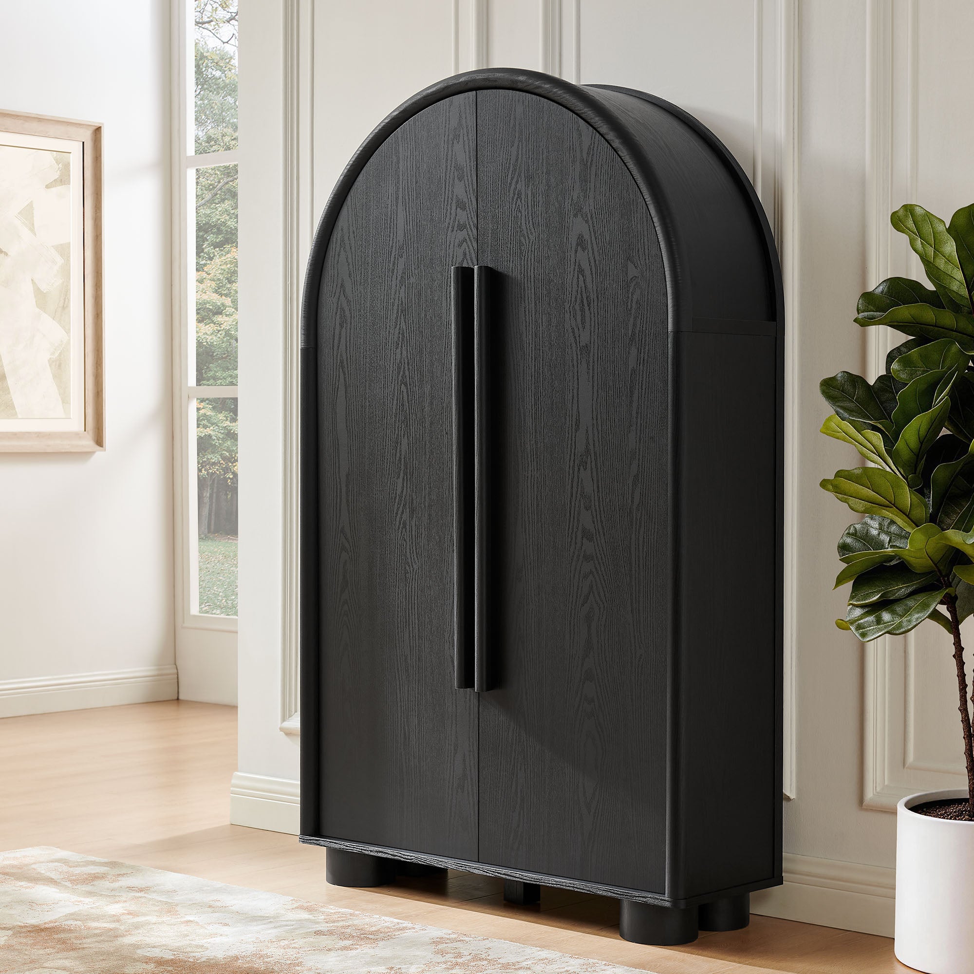 Bellamy Arched Fold-Out Desk Cabinet