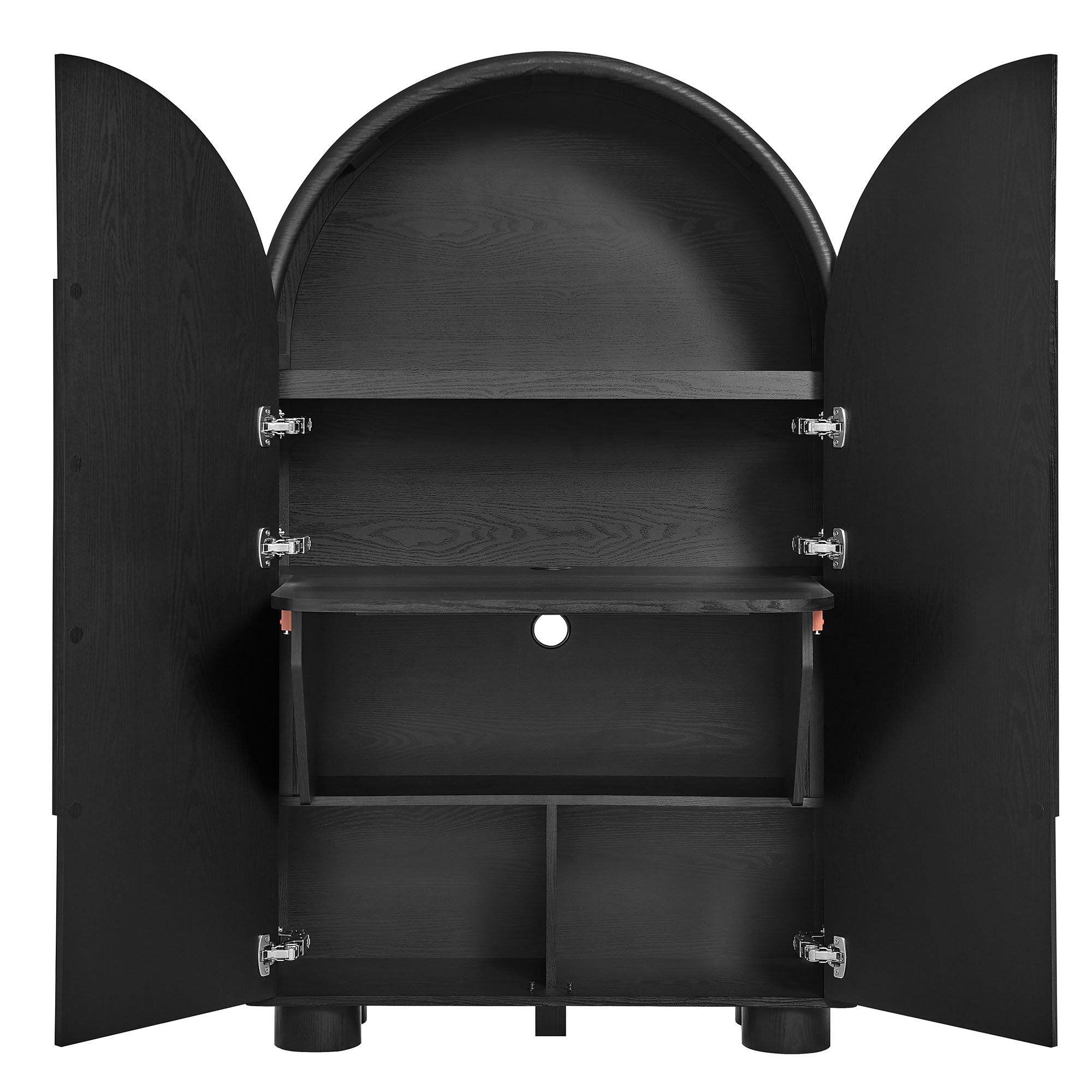 Bellamy Arched Fold-Out Desk Cabinet