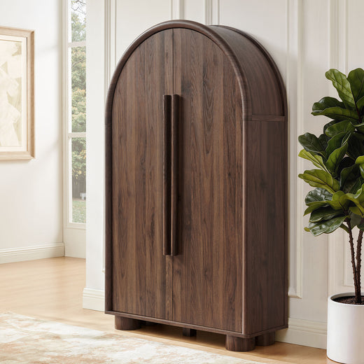 Bellamy Arched Fold-Out Desk Cabinet