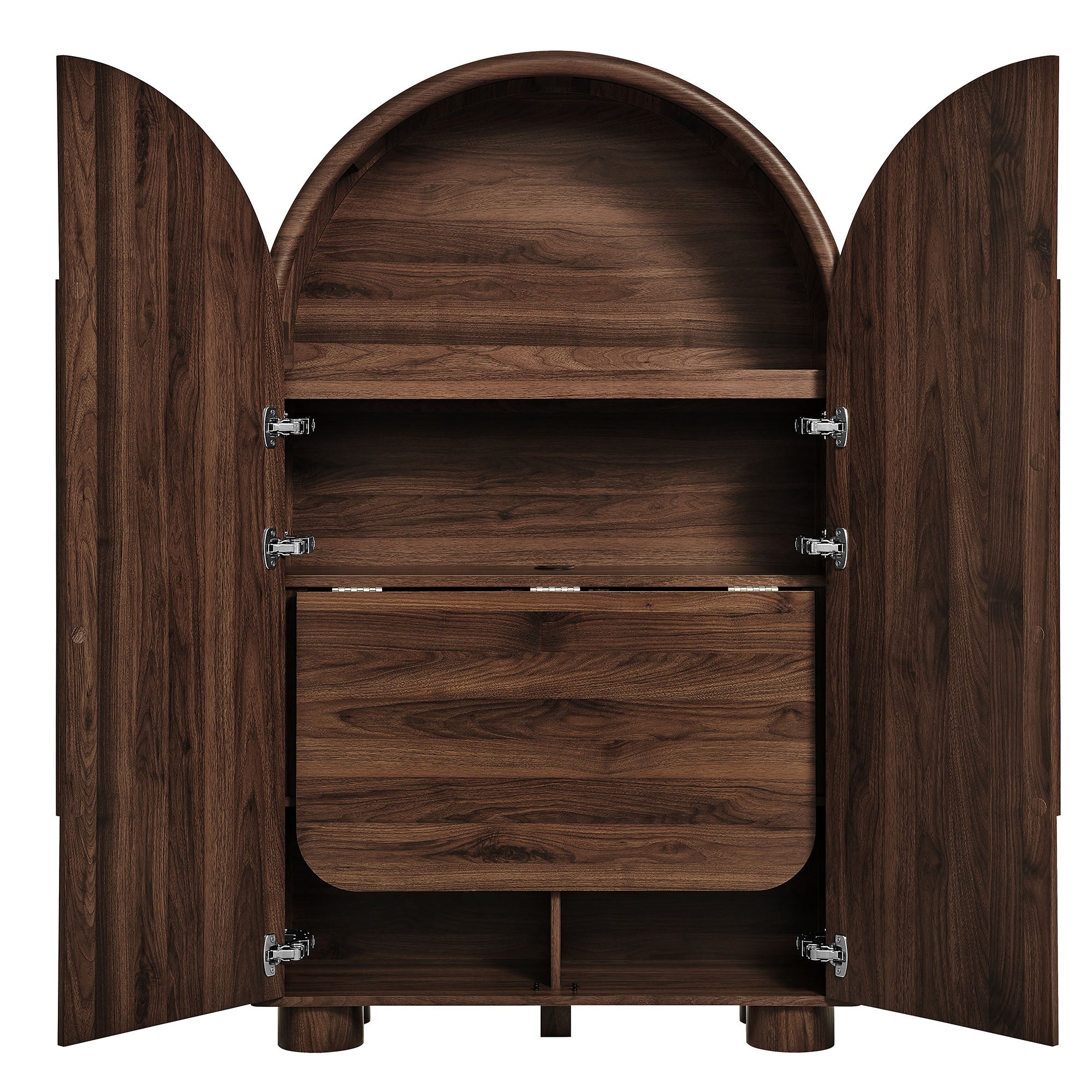 Bellamy Arched Fold-Out Desk Cabinet