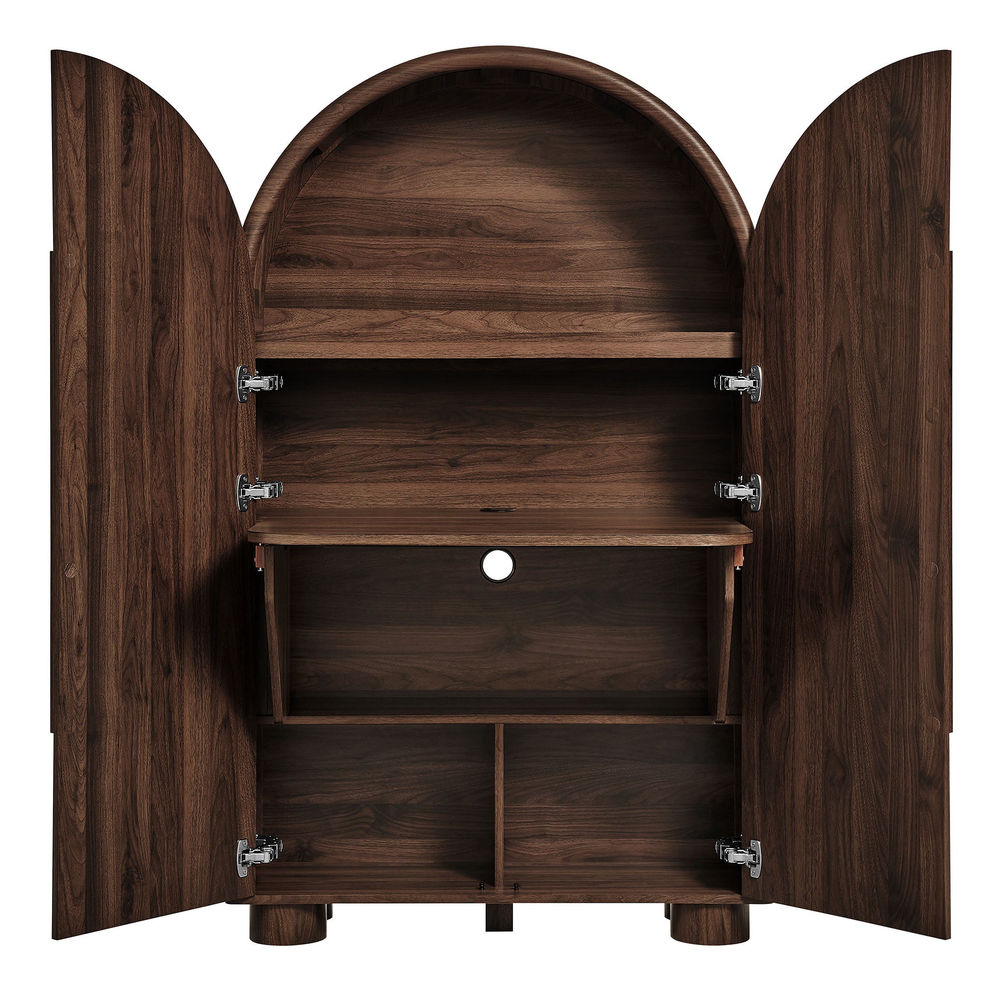 Bellamy Arched Fold-Out Desk Cabinet