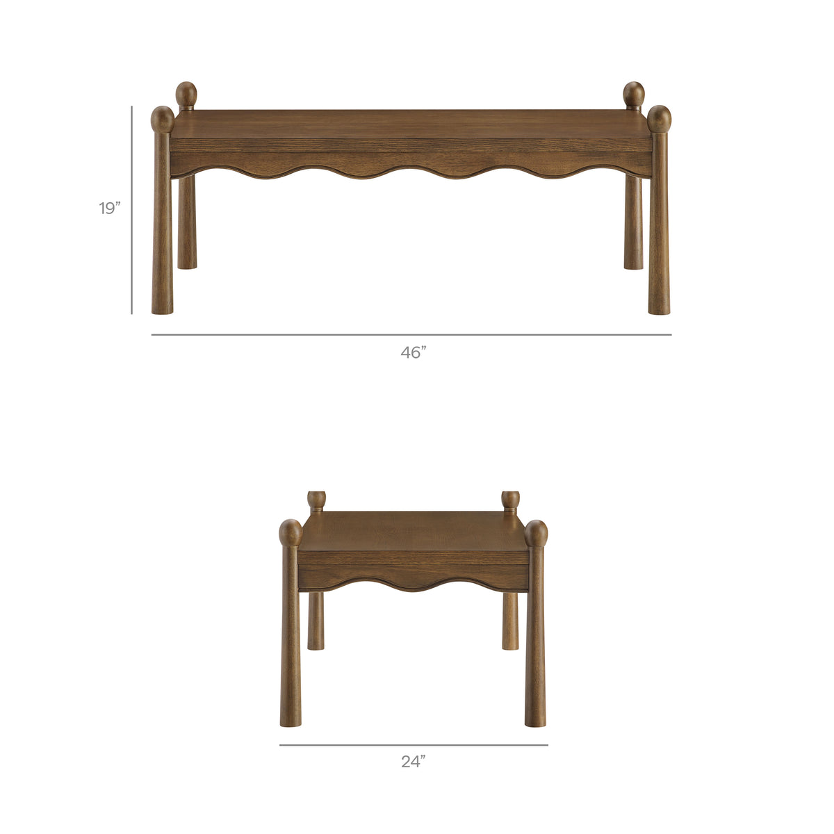 Darcy 46 Inch Wood Coffee Table