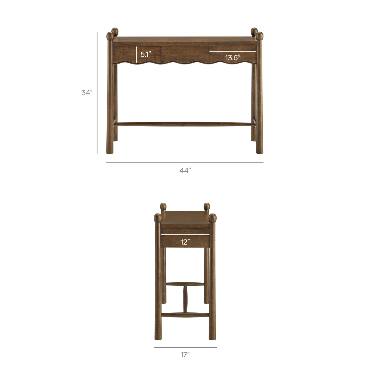 Darcy 44 Inch Wood Console Table