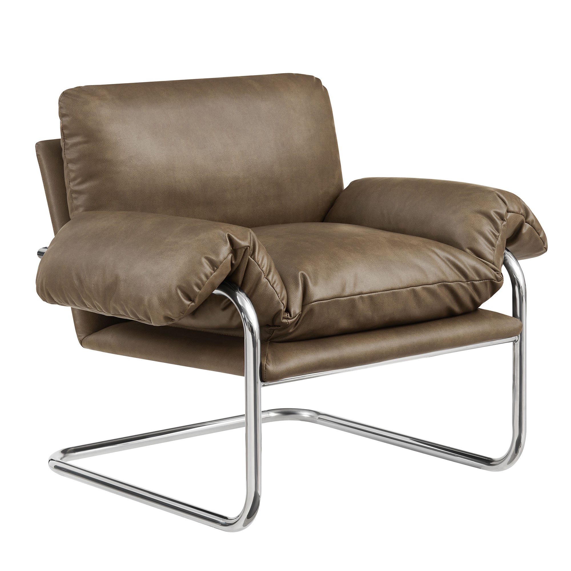 Ansel Vegan Leather Accent Chair