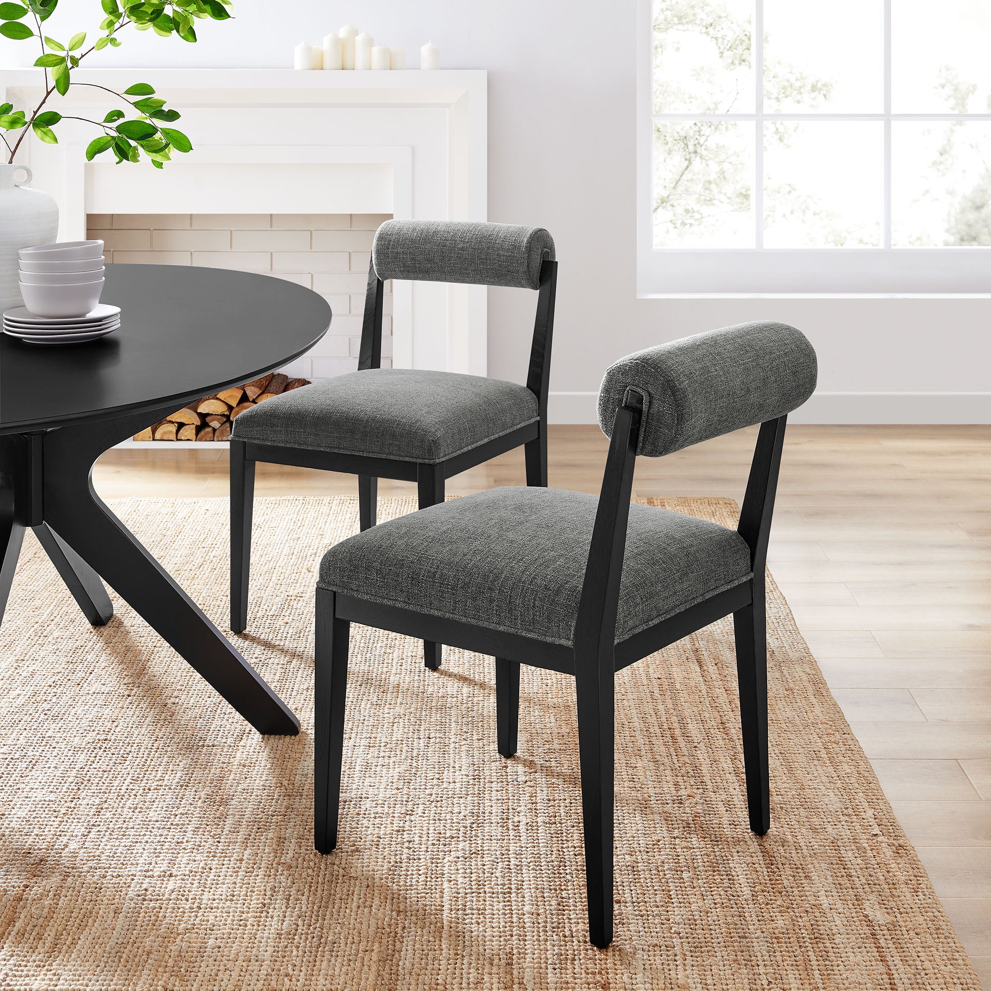 Kai Fabric Dining Chair Set of 2