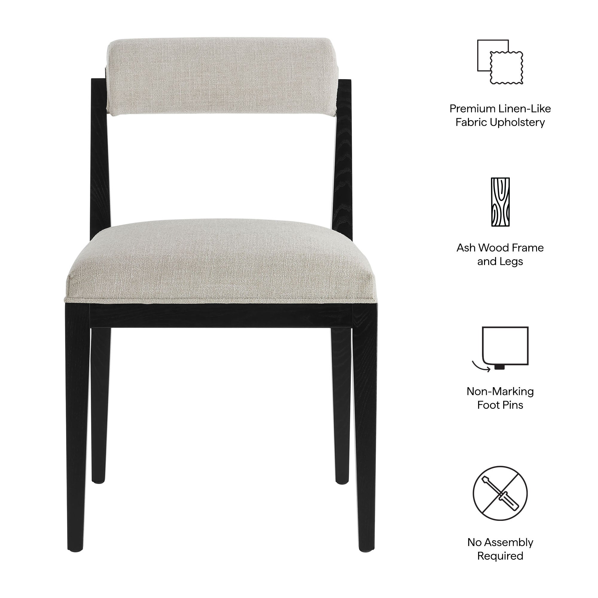 Kai Fabric Dining Chair Set of 2