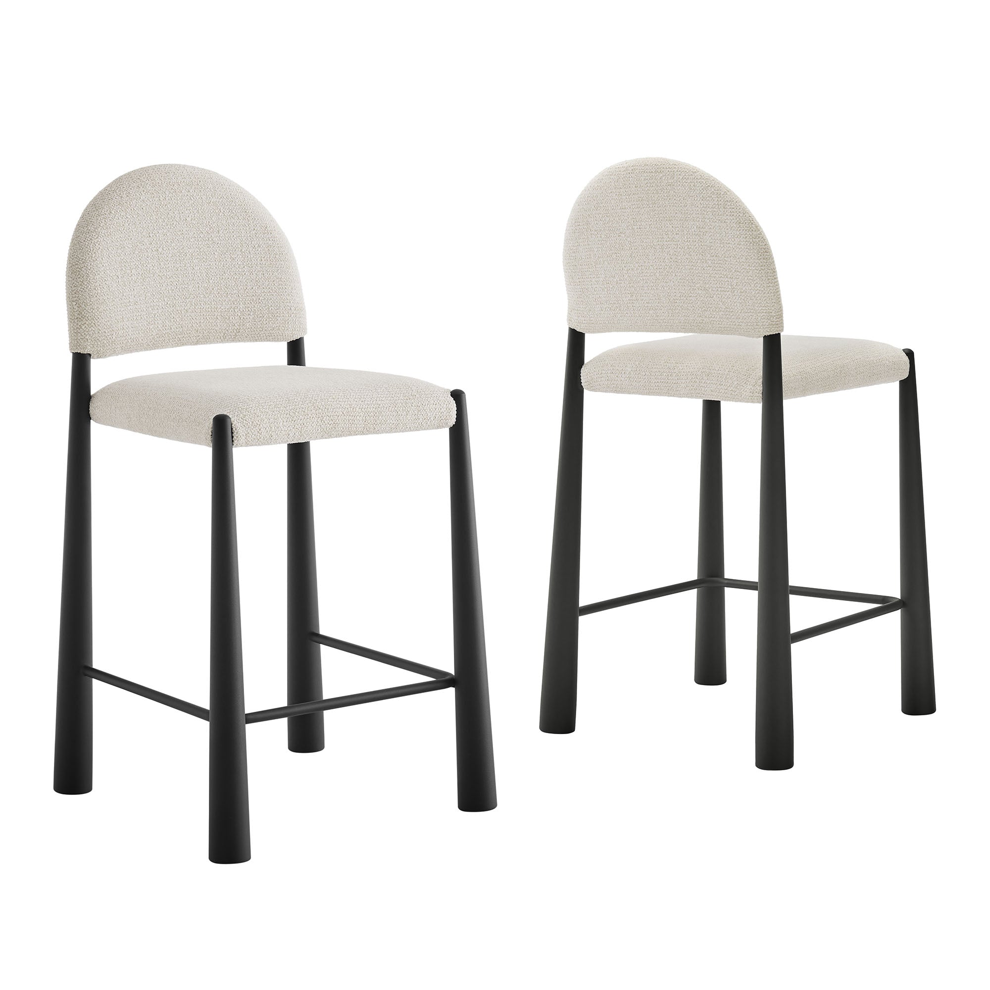 Hayley Upholstered Fabric Counter Stools Set of 2
