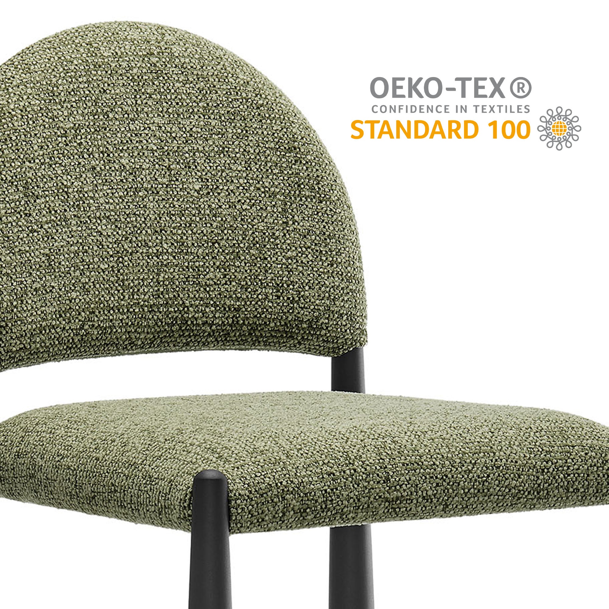 Hayley Upholstered Fabric Counter Stools Set of 2