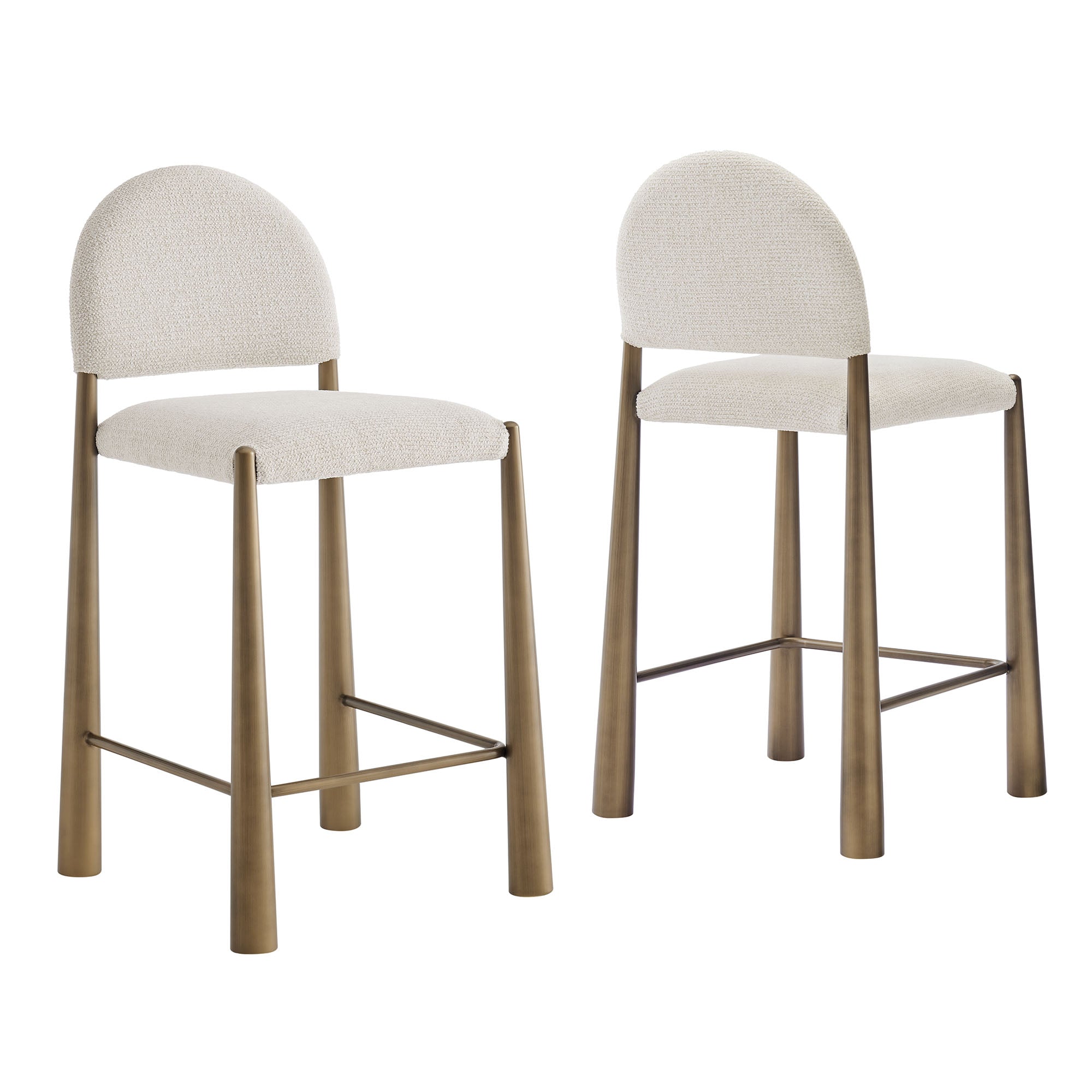Hayley Upholstered Fabric Counter Stools Set of 2