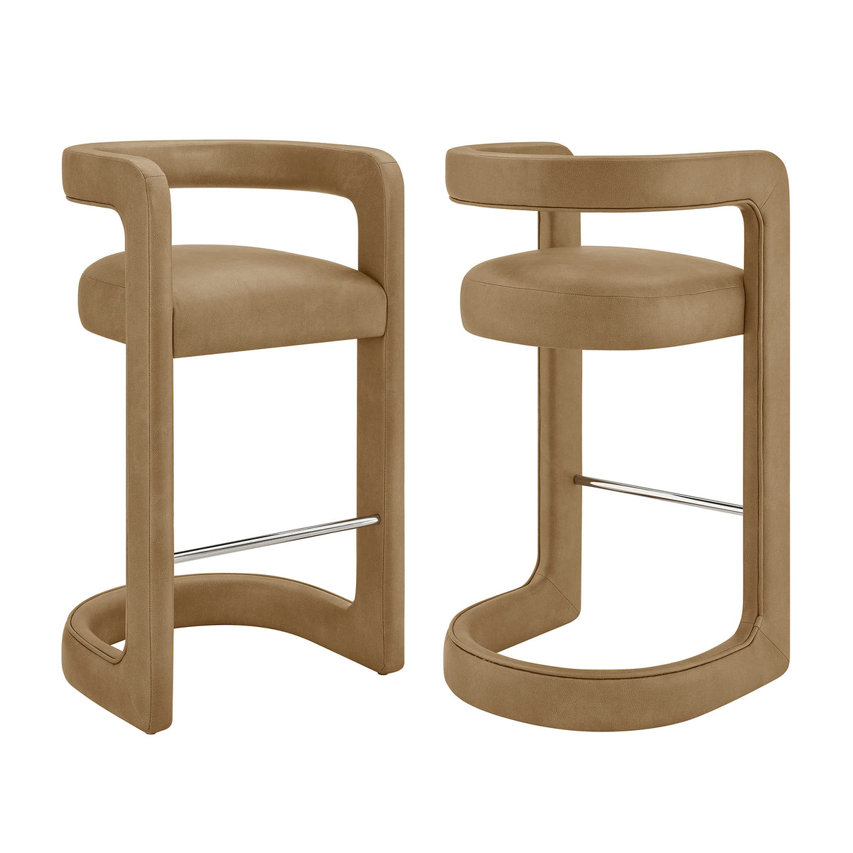 Winslow Premium Vegan Leather Bar Stool Set of 2