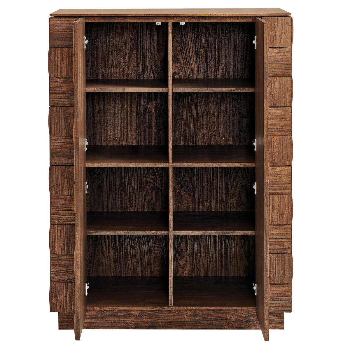 Duskin 39 Inch Geometric Block Design Tall Storage Cabinet