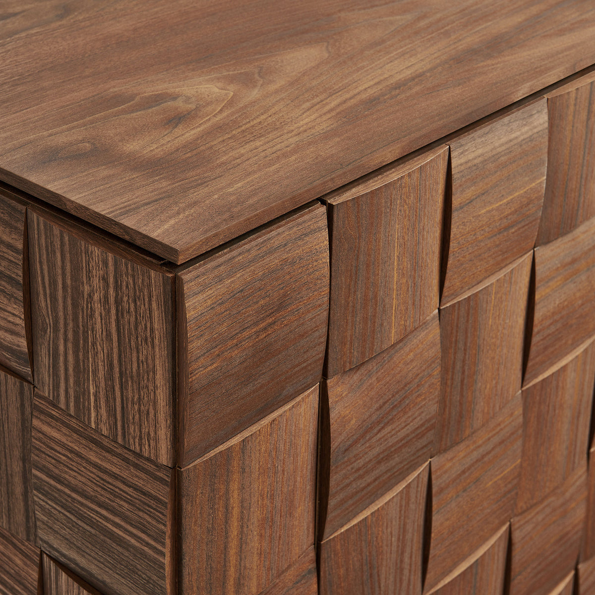 Duskin 39 Inch Geometric Block Design Tall Storage Cabinet