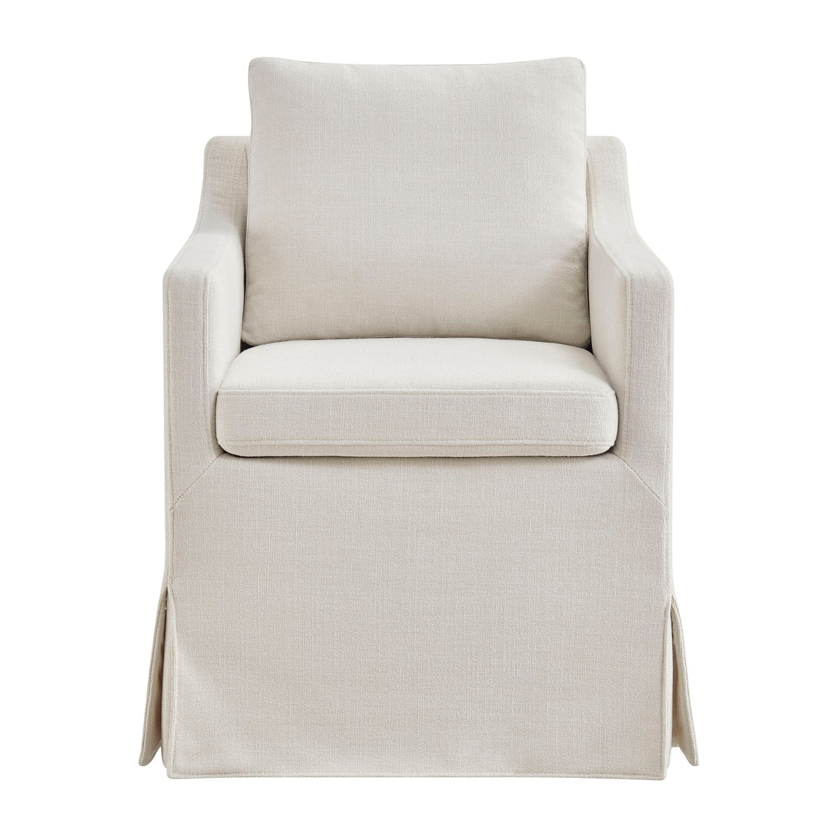 Serene Slipcovered Performance Fabric Dining Armchair