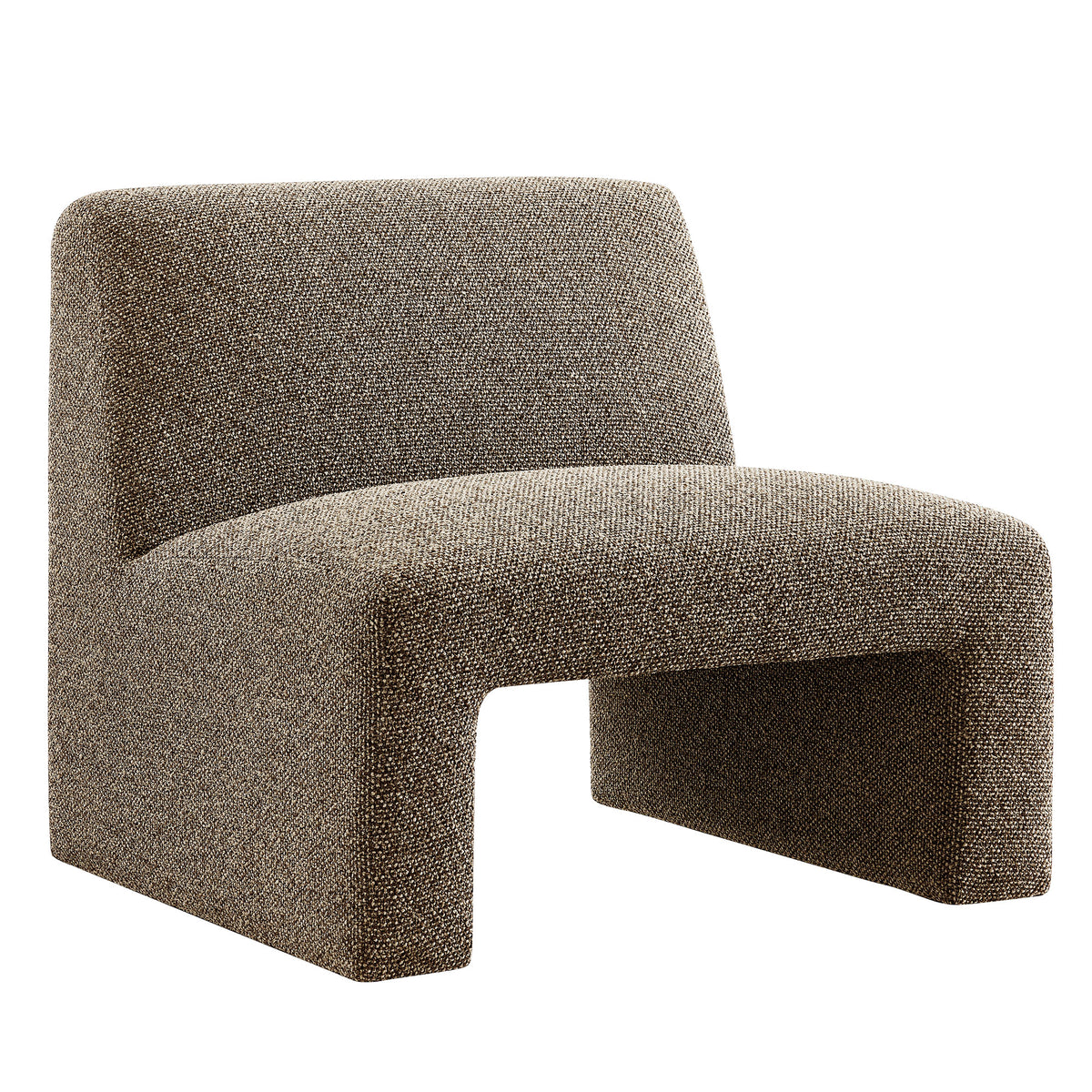 Amita Lattice Boucle Upholstered Armless Accent Chair