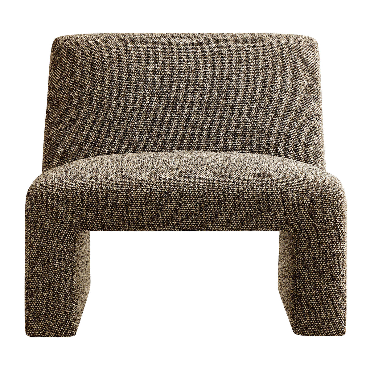 Amita Lattice Boucle Upholstered Armless Accent Chair