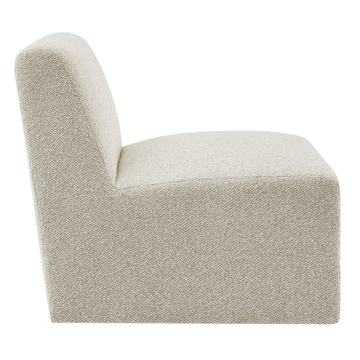 Amita Lattice Boucle Upholstered Armless Accent Chair