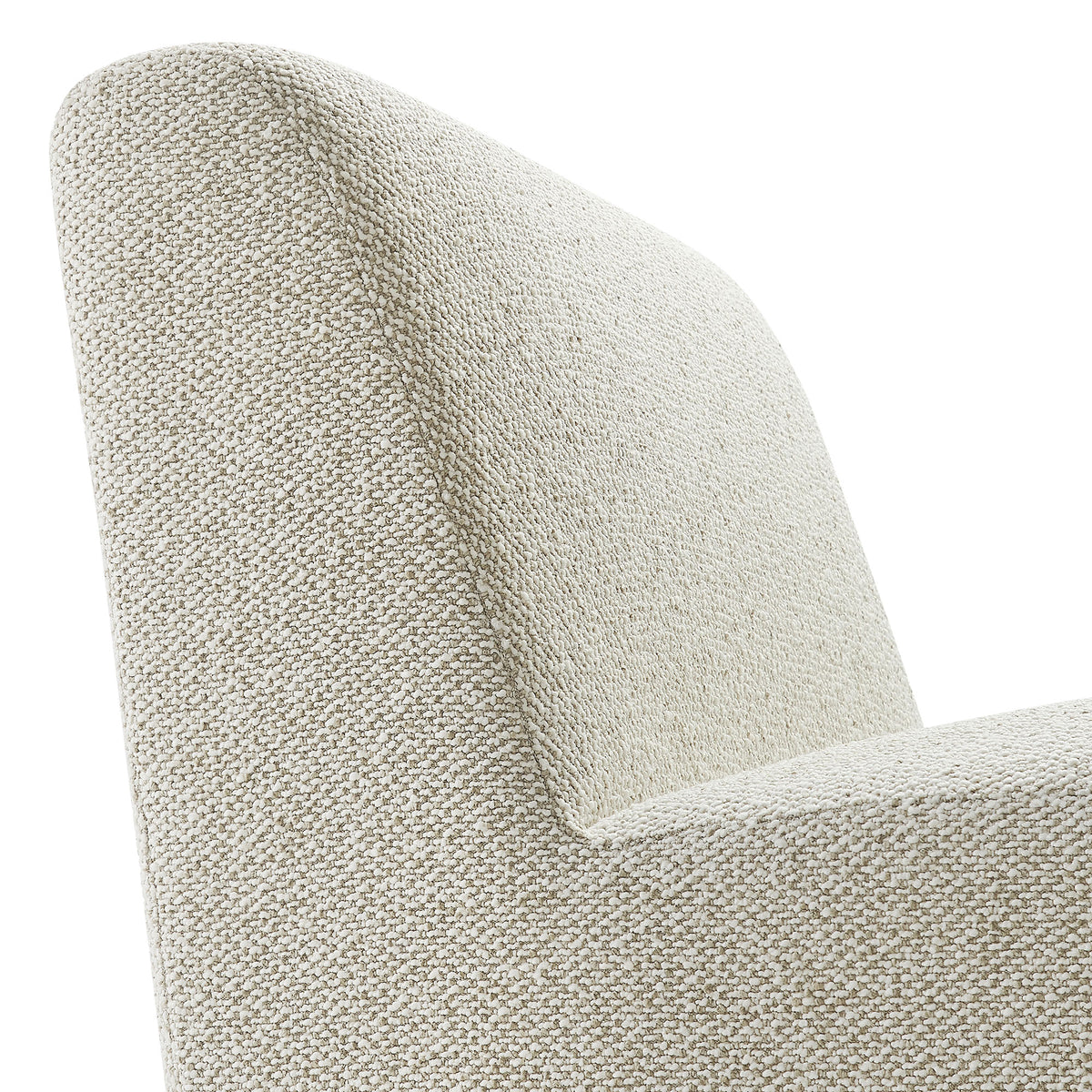 Amita Lattice Boucle Upholstered Armless Accent Chair