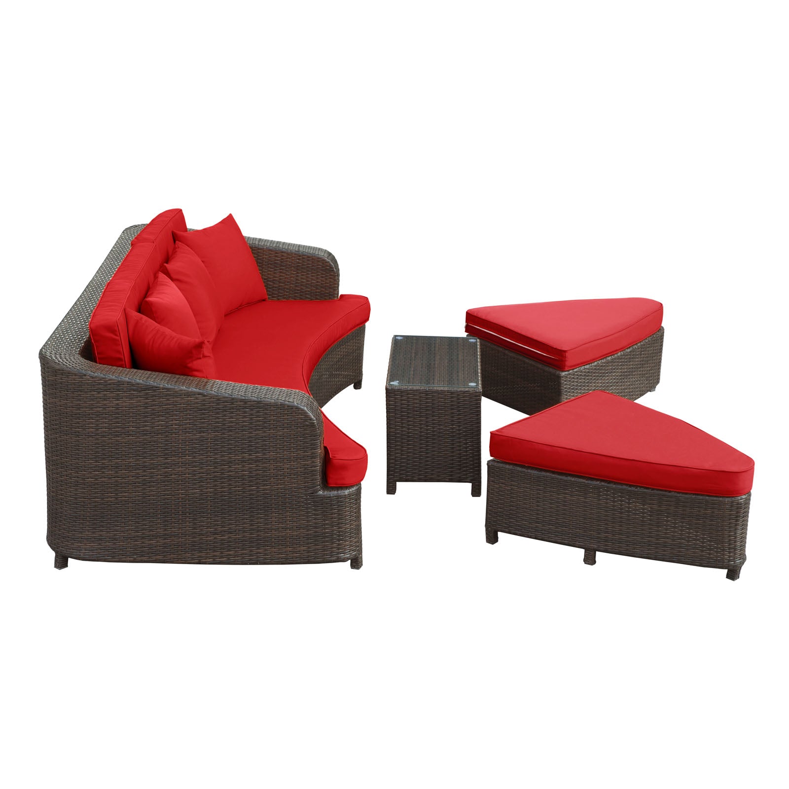 Monterey 4 Piece Outdoor Patio Sofa Set-Outdoor Set-Modway-Wall2Wall Furnishings