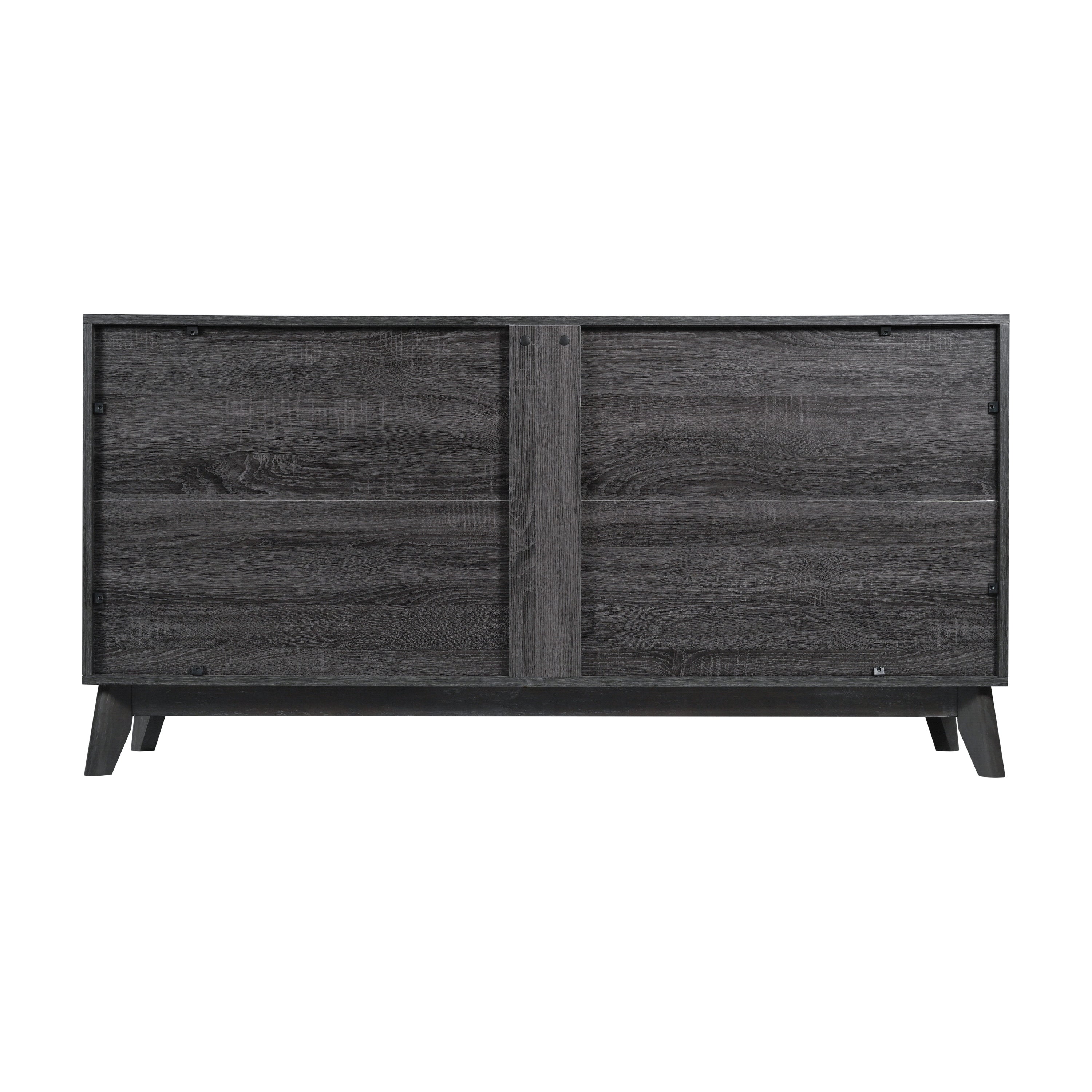 Hatfield Mid-Century Modern 4 Door Storage Buffet Sideboard, 4 Soft Close Doors, Adjustable Shelves, TV Stand for up to 64" TV's