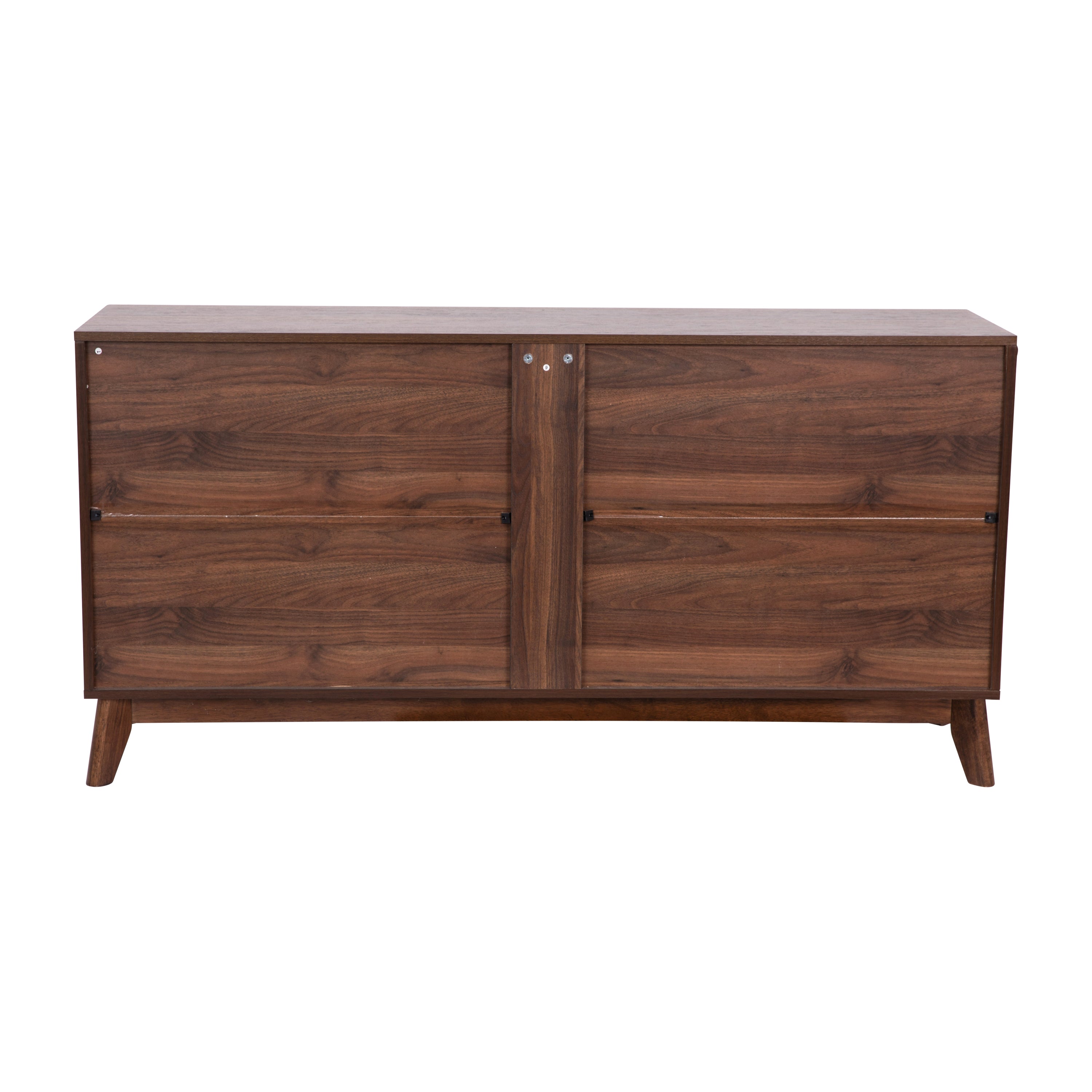 Hatfield Mid-Century Modern 4 Door Storage Buffet Sideboard, 4 Soft Close Doors, Adjustable Shelves, TV Stand for up to 64" TV's