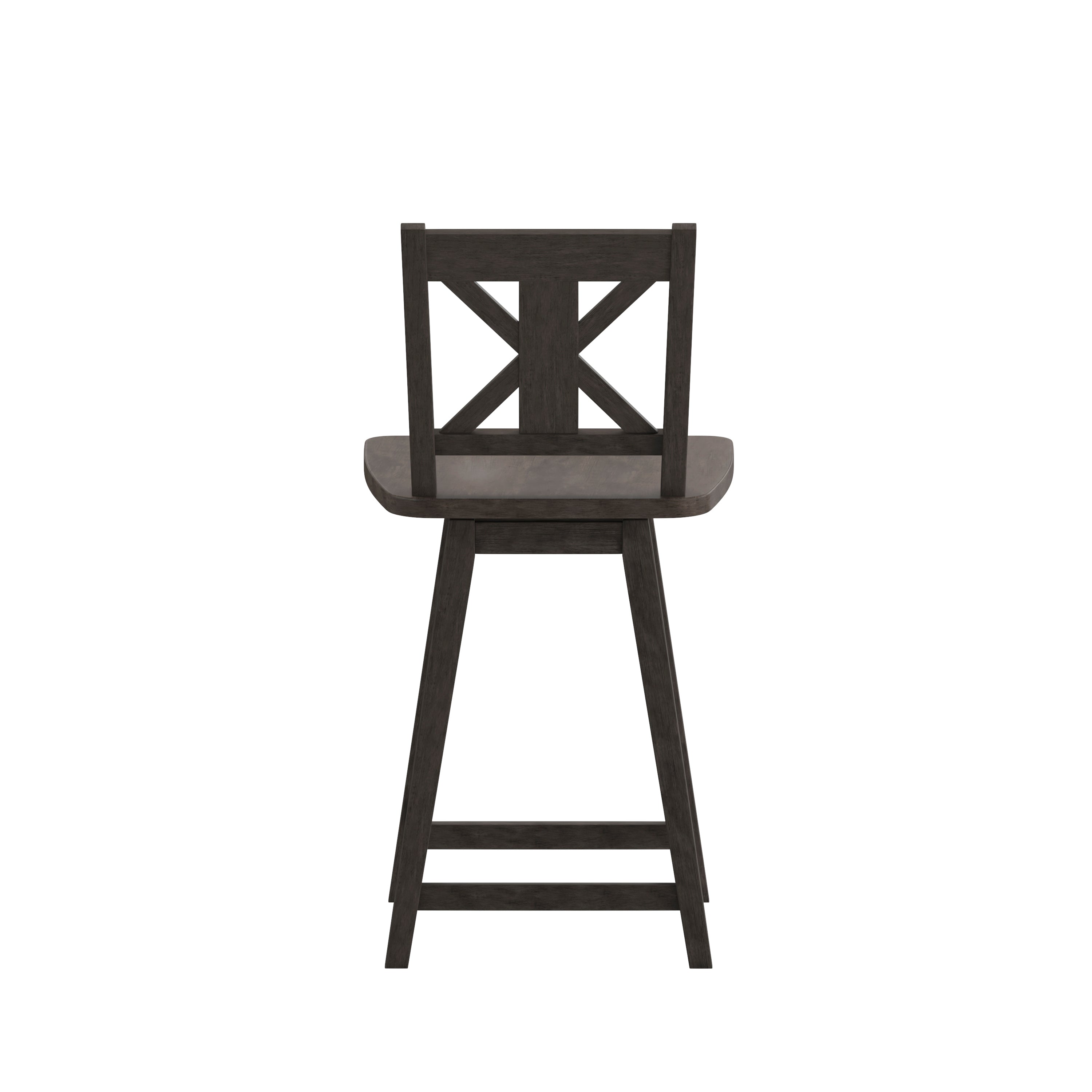 Gwendolyn Solid Wood Modern Farmhouse Swivel Counter Height Barstool