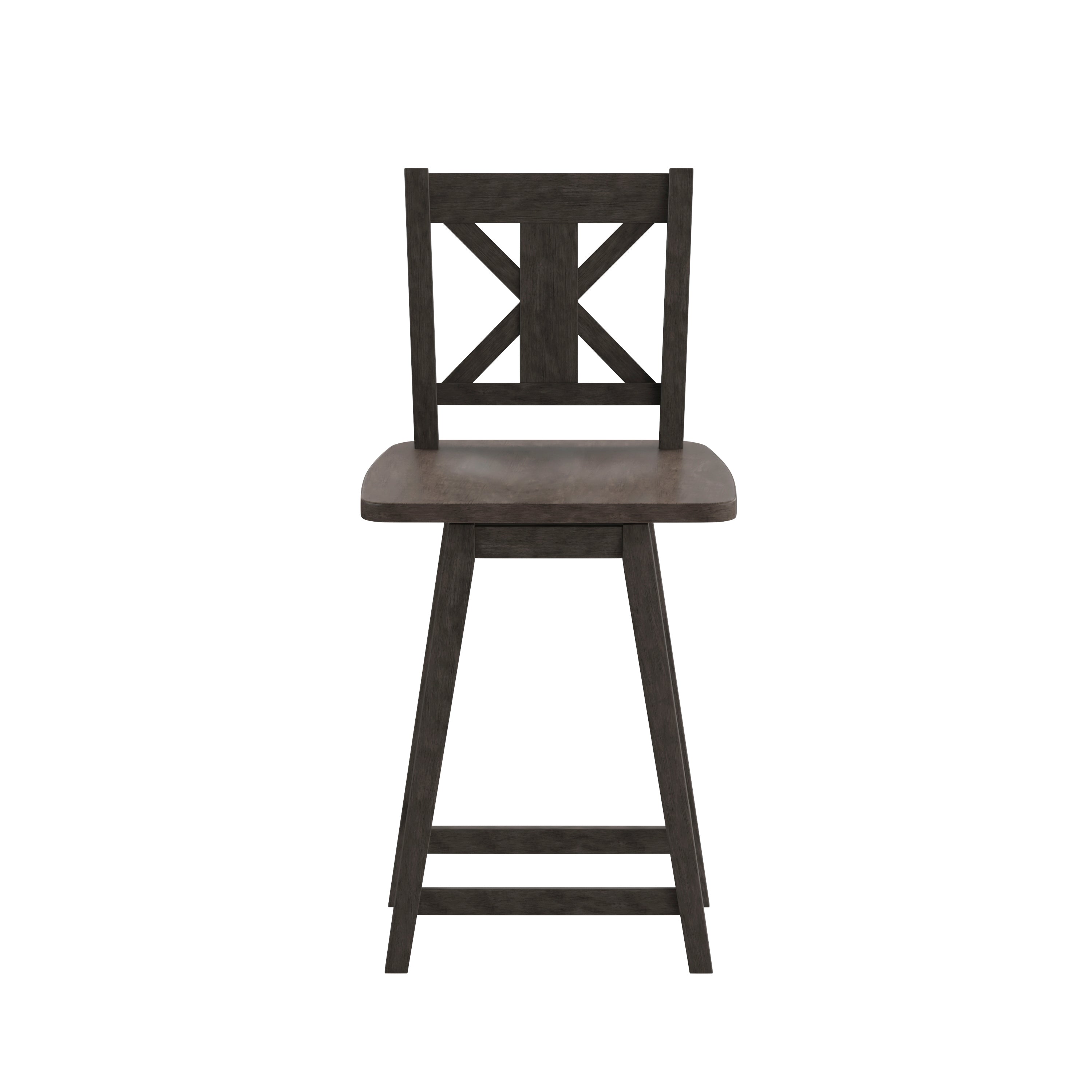 Gwendolyn Solid Wood Modern Farmhouse Swivel Counter Height Barstool