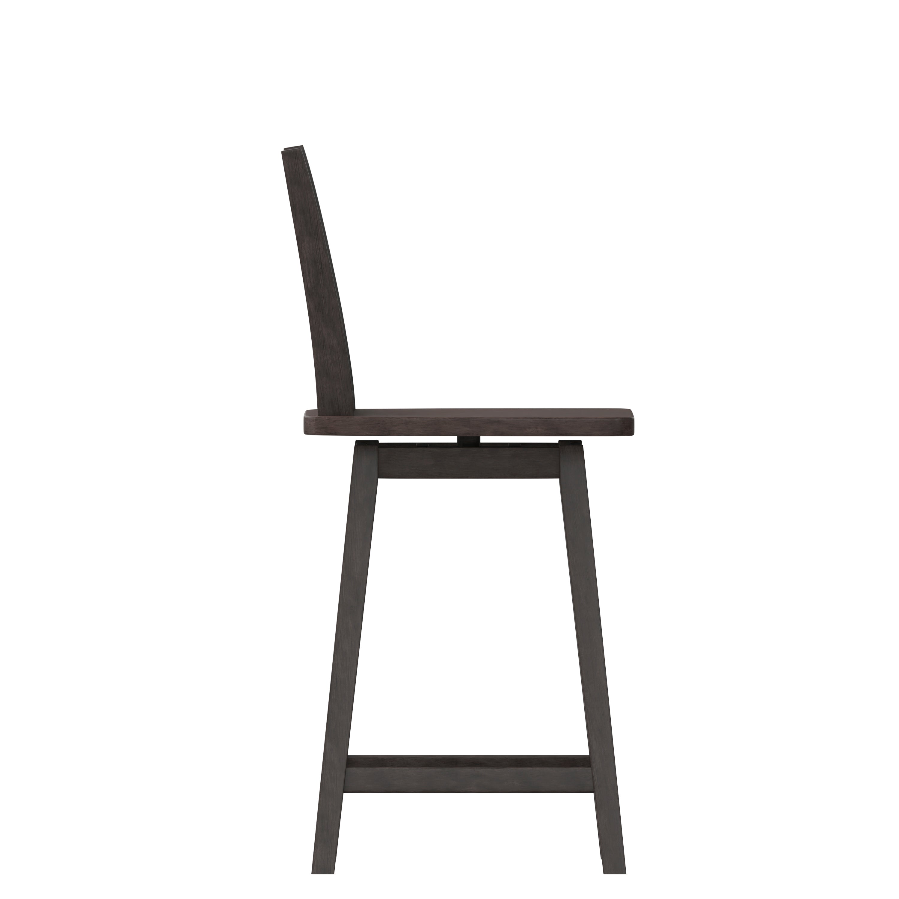Gwendolyn Solid Wood Modern Farmhouse Swivel Counter Height Barstool