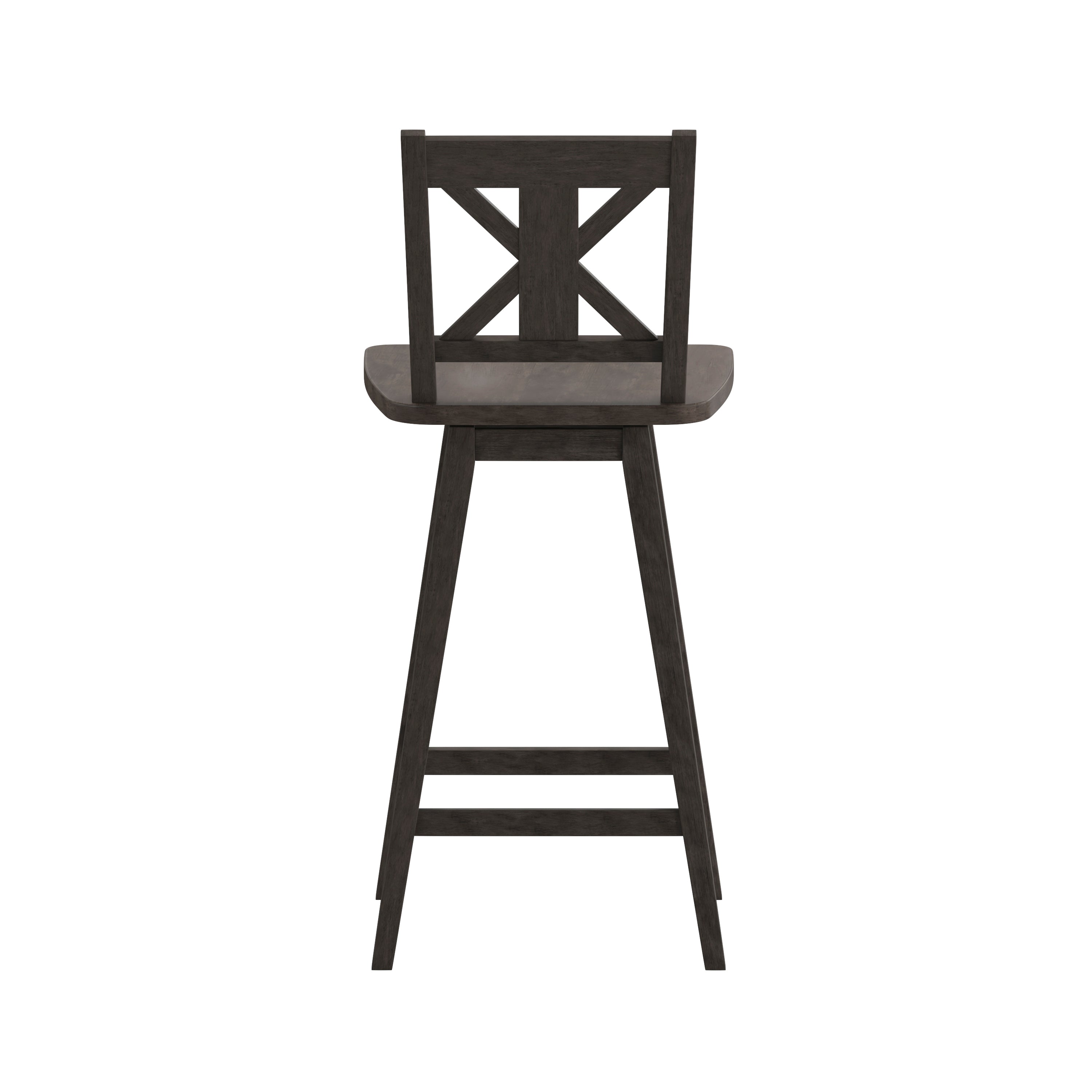 Gwendolyn Solid Wood Modern Farmhouse Swivel Bar Height Barstool