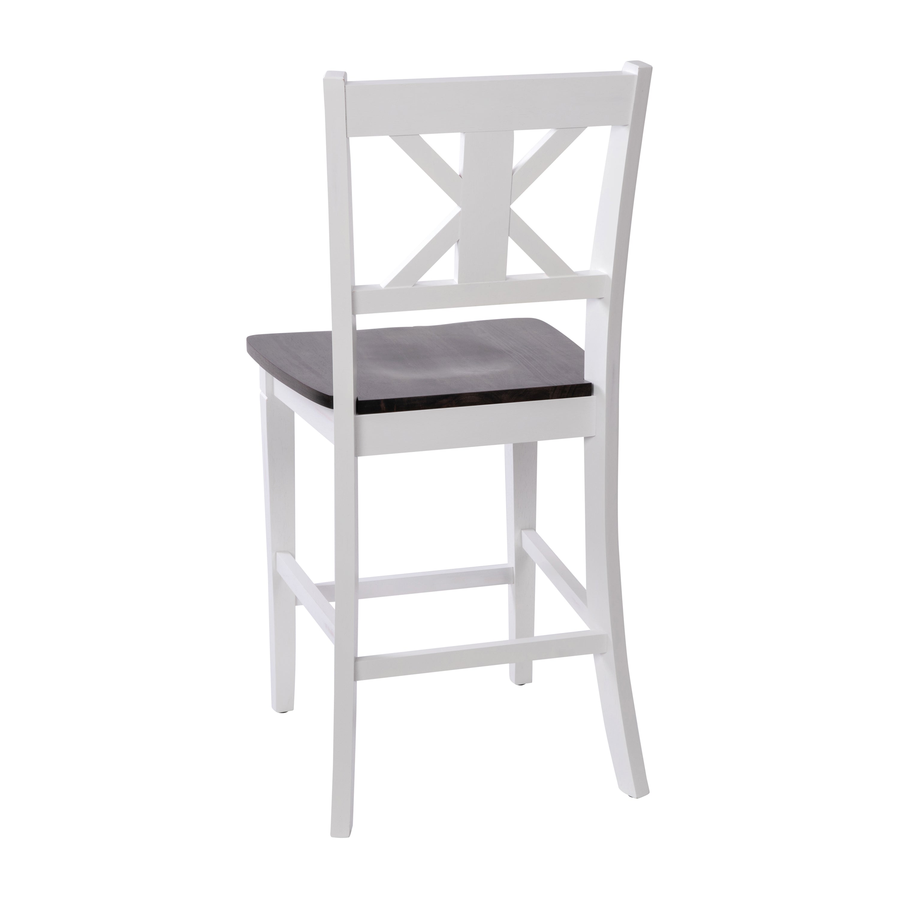 Gwendolyn Set of 2 Solid Wood Modern Farmhouse Counter Height Barstool