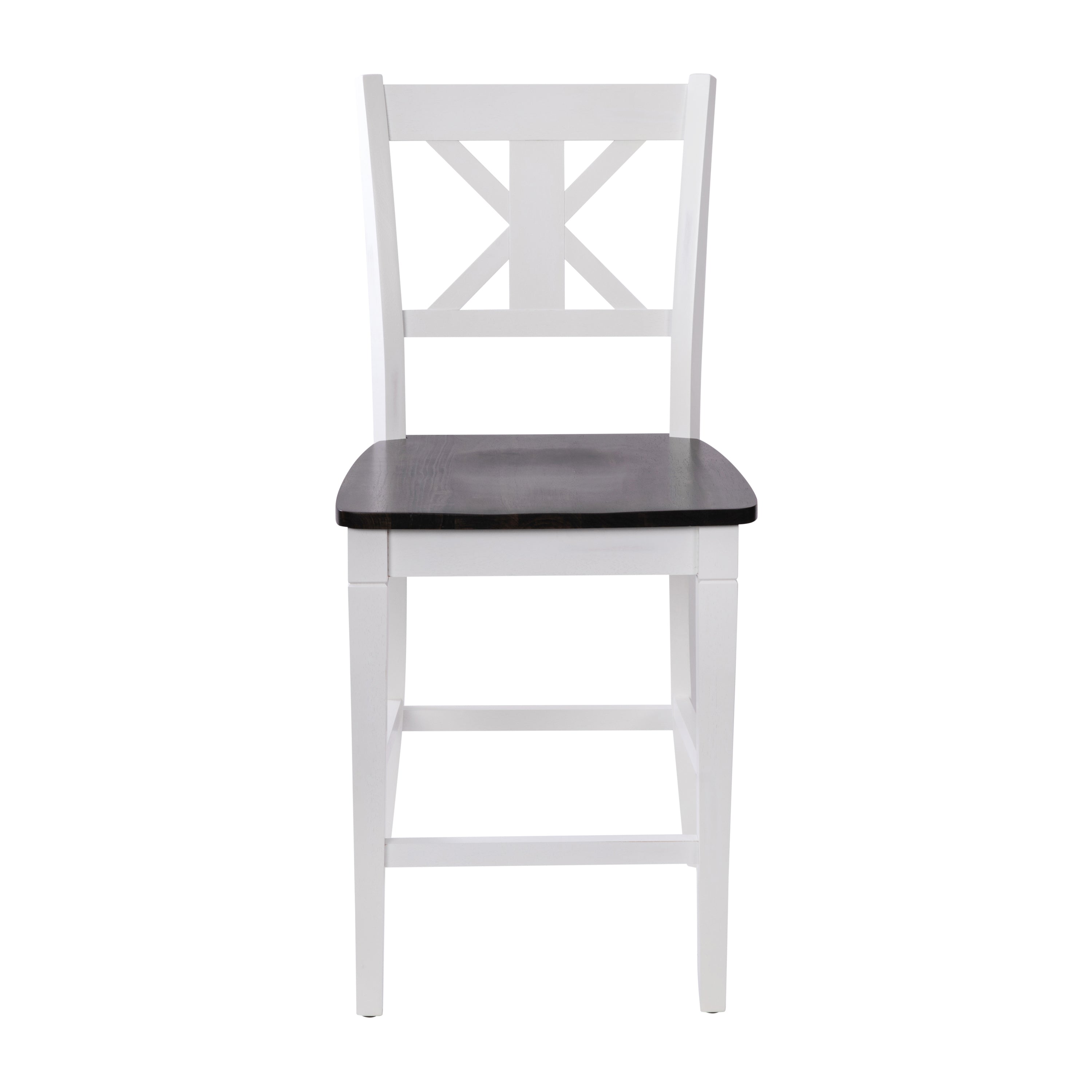 Gwendolyn Set of 2 Solid Wood Modern Farmhouse Counter Height Barstool