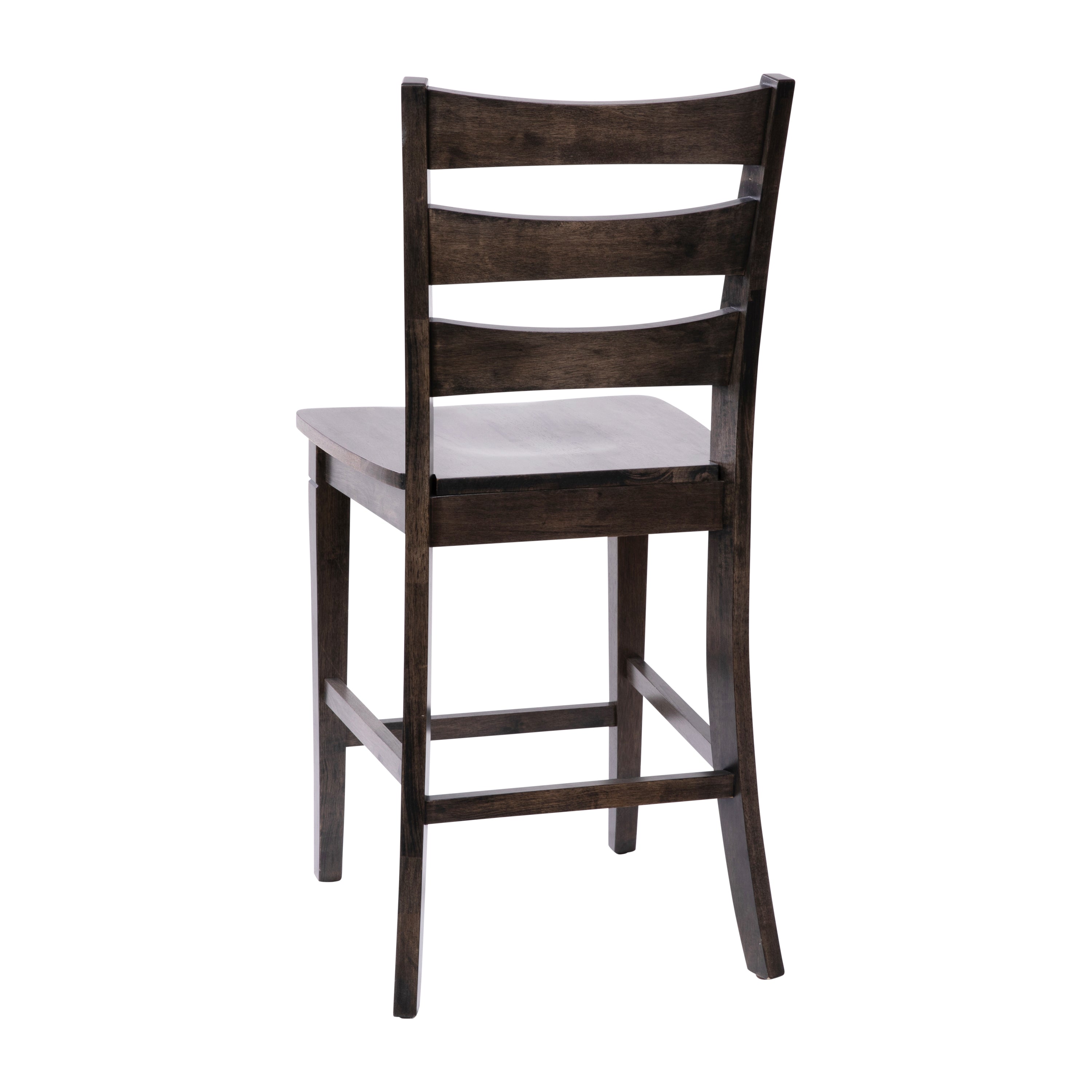 Liesel Set of 2 Wooden Classic Ladderback Counter Height Barstool with Solid Wood Seat