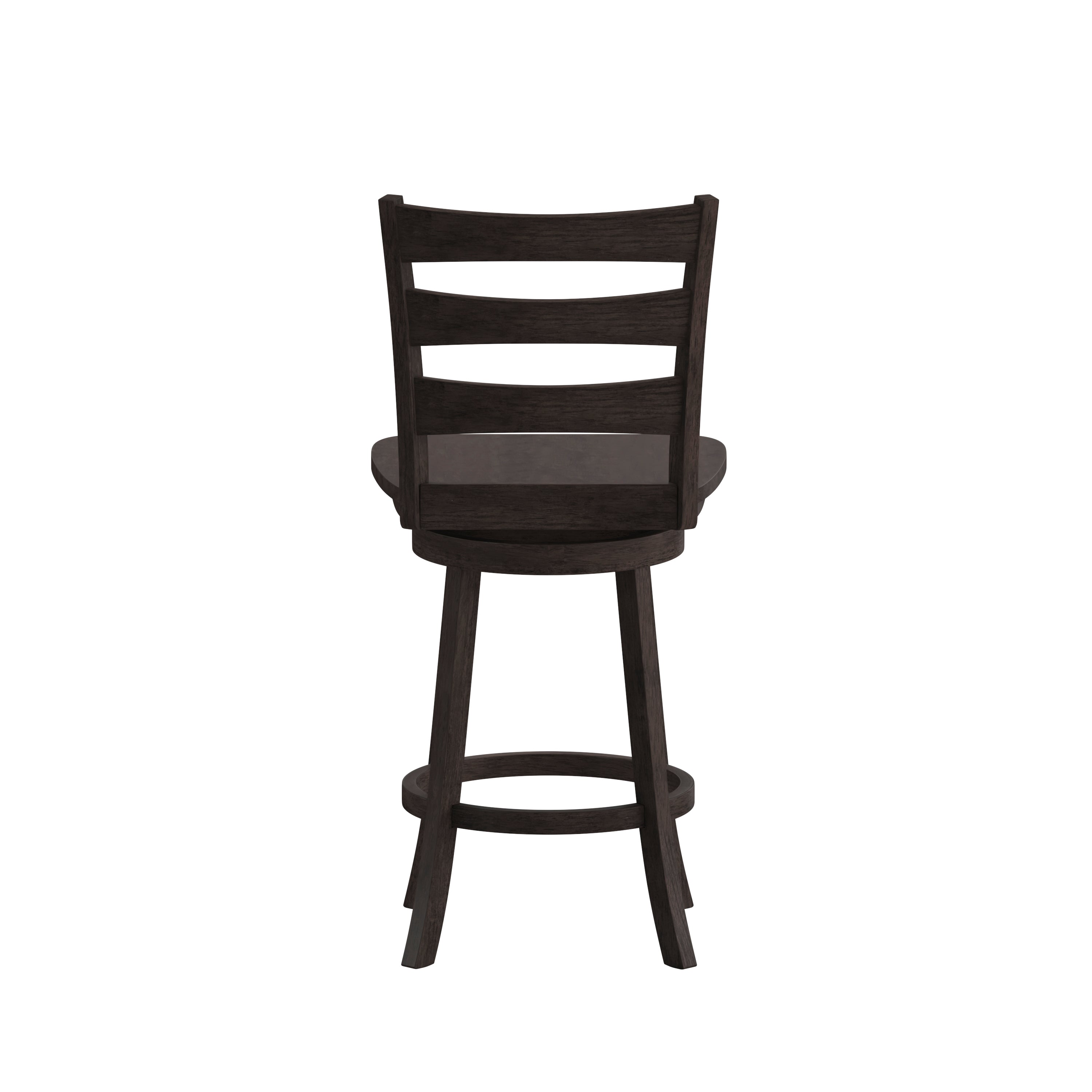 Liesel Wooden Classic Ladderback Swivel Counter Height Barstool with Solid Wood Seat