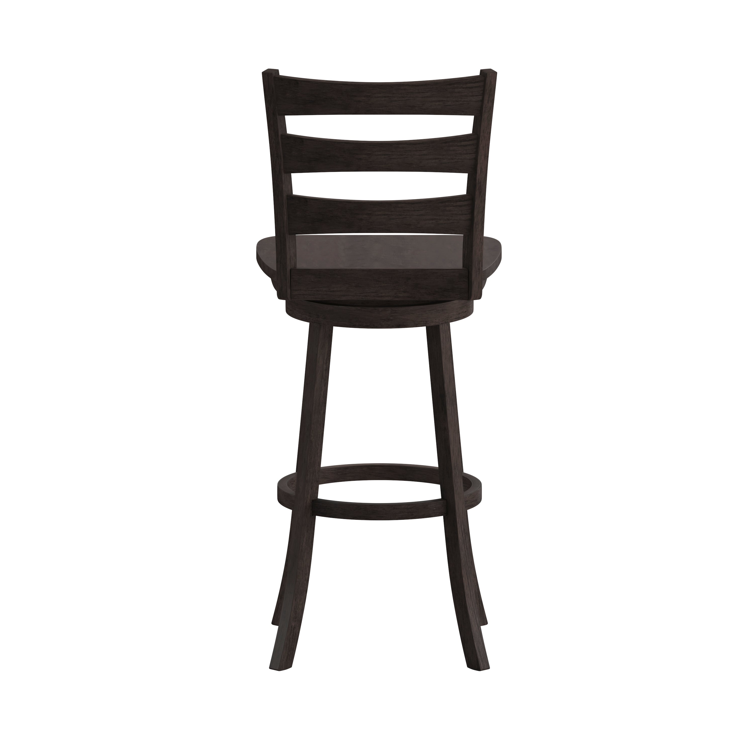 Liesel Wooden Classic Ladderback Swivel Bar Height Barstool with Solid Wood Seat