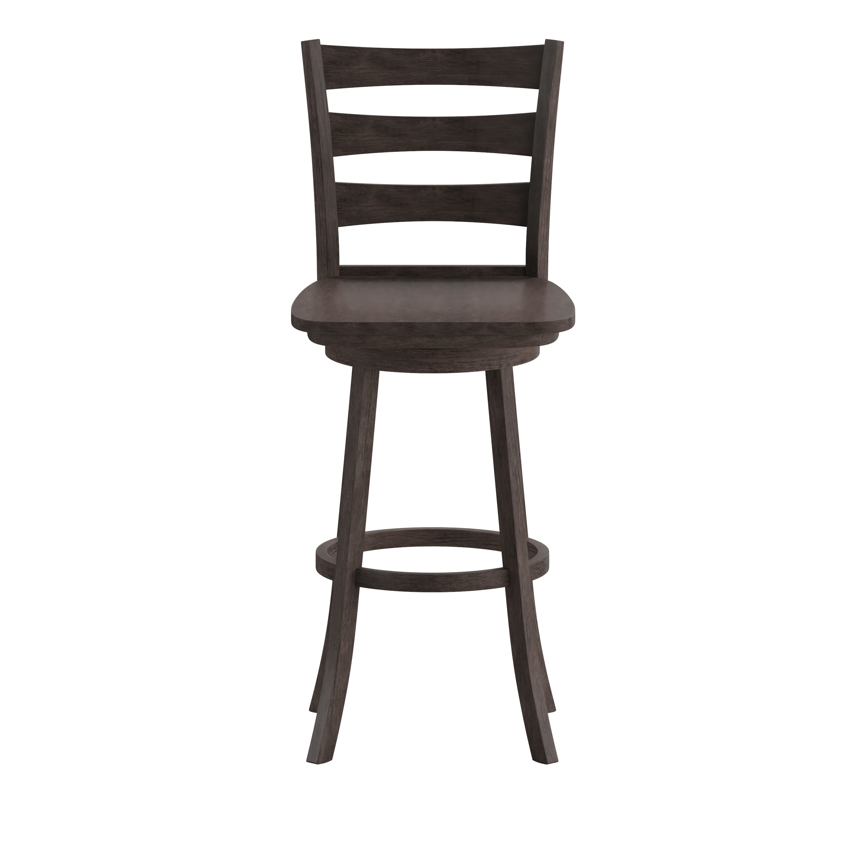 Liesel Wooden Classic Ladderback Swivel Bar Height Barstool with Solid Wood Seat