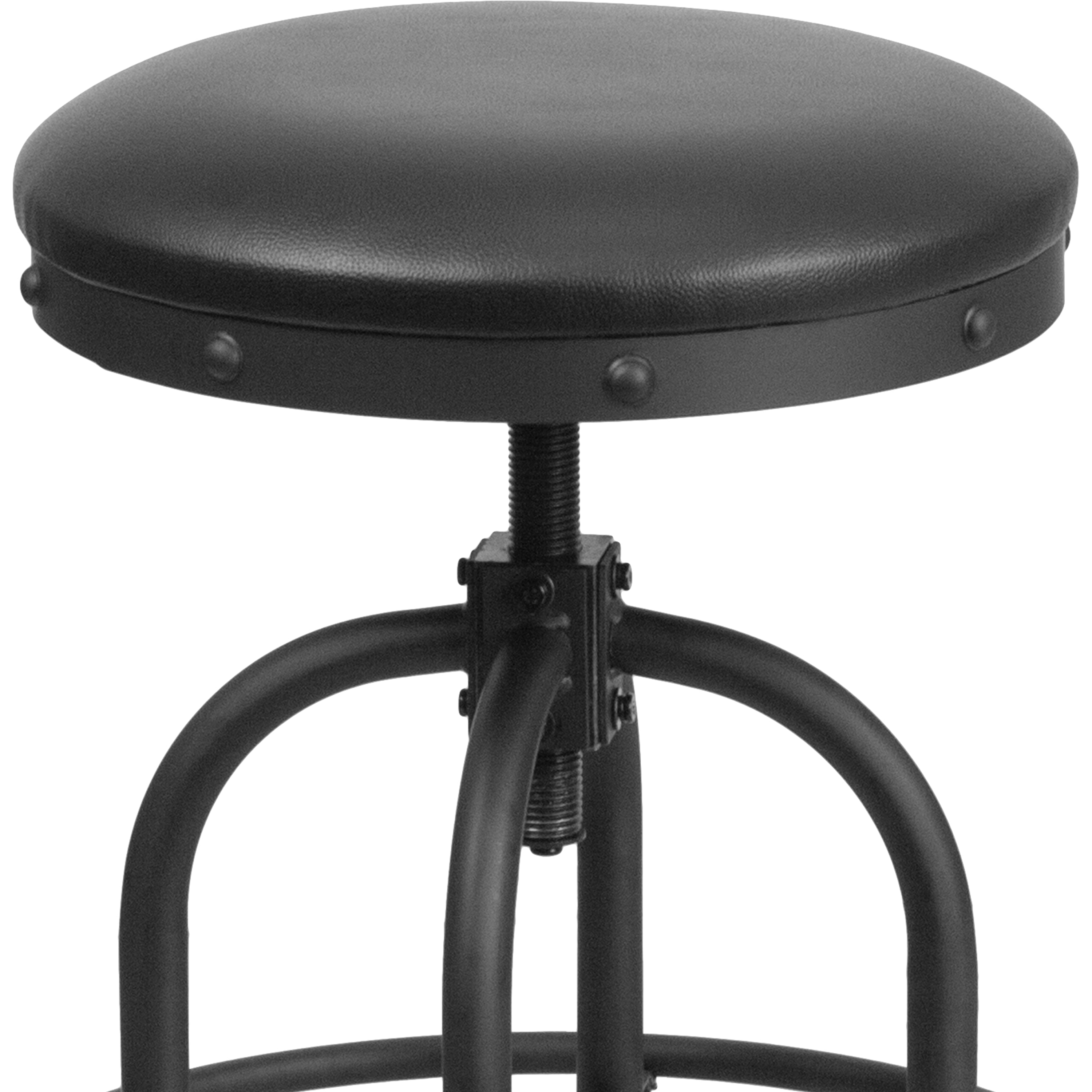 24'' Counter Height Stool with Swivel Lift LeatherSoft Seat