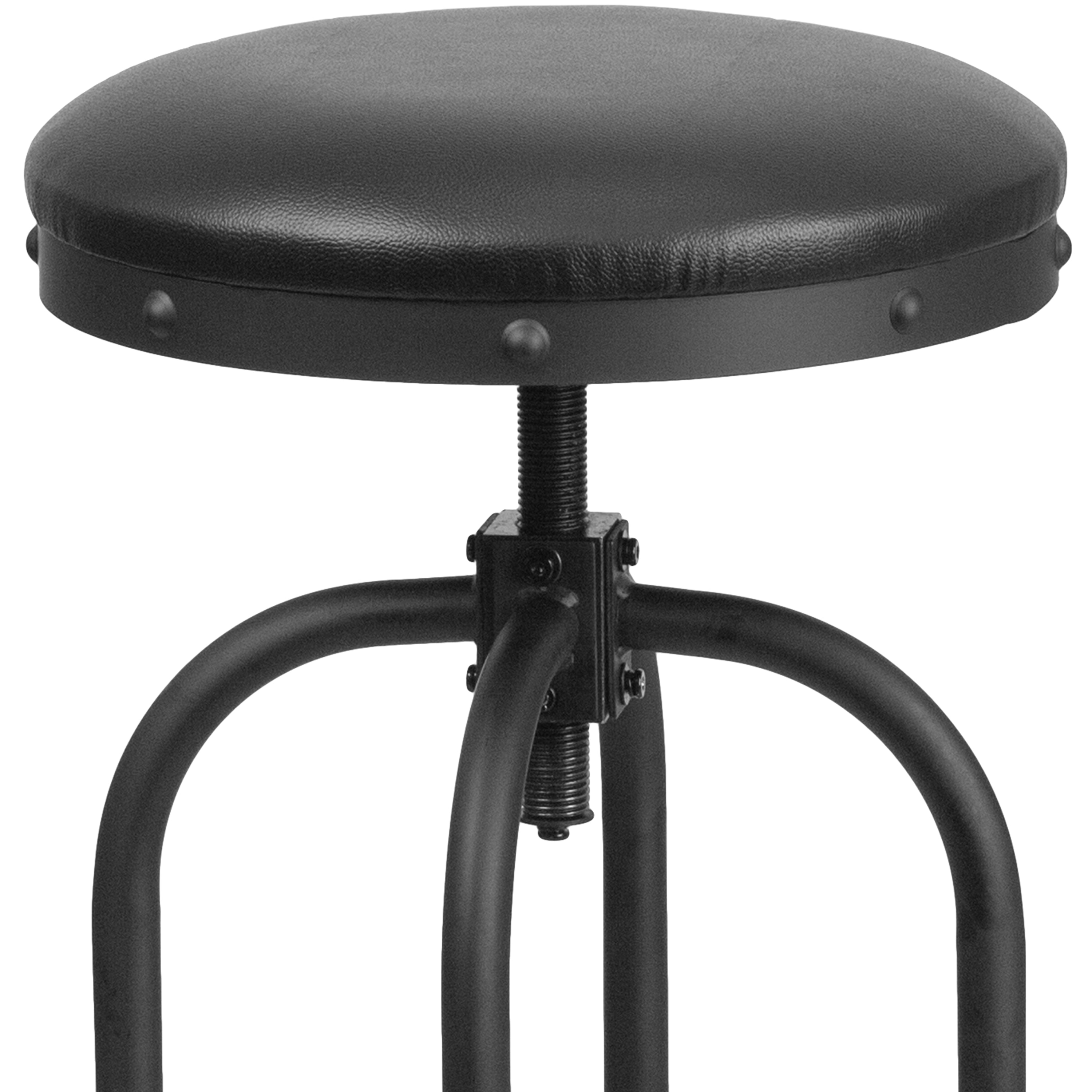 30'' Barstool with Swivel Lift LeatherSoft Seat