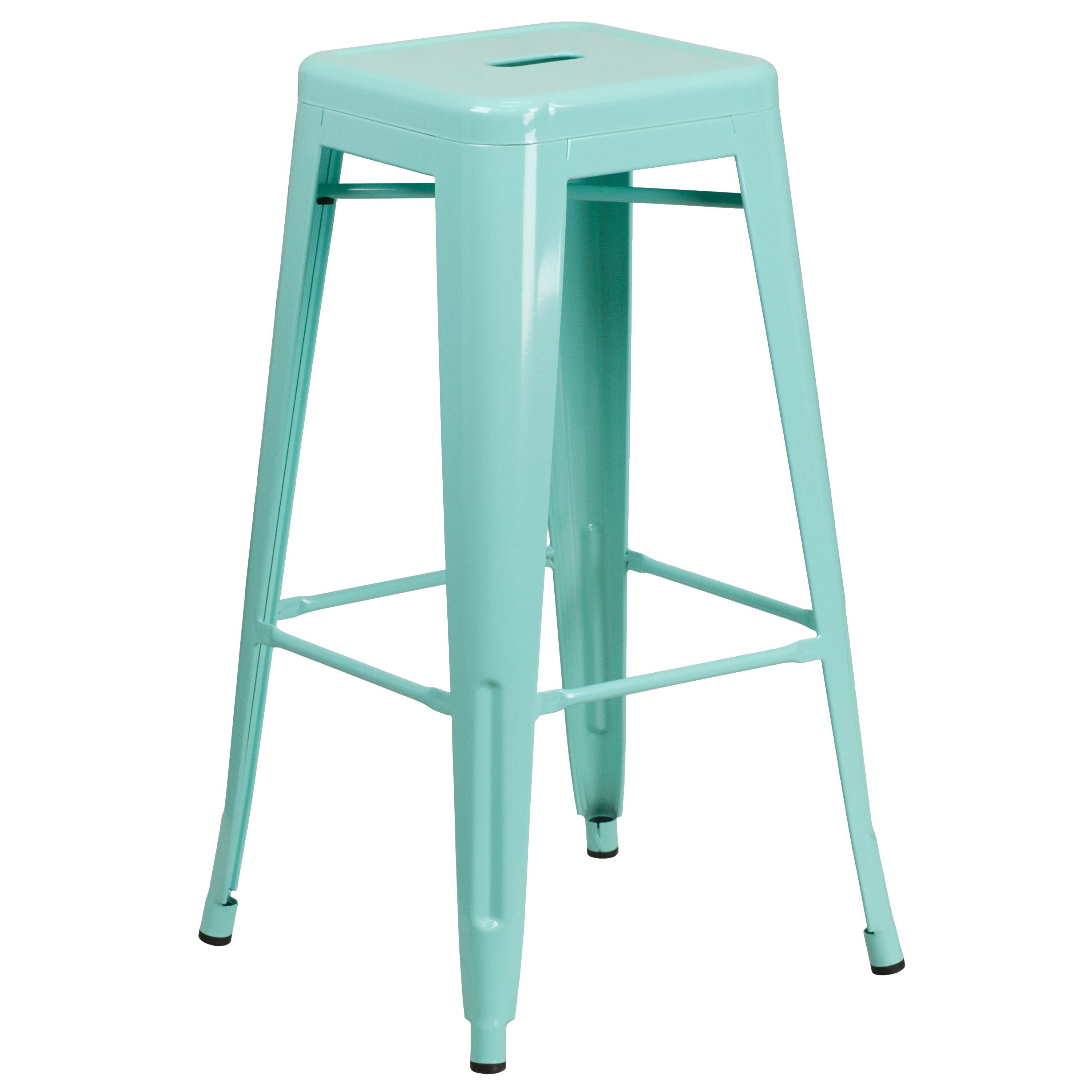 Commercial Grade 30" High Backless Metal Indoor-Outdoor Barstool with Square Seat-Bar Stool-Flash Furniture-Wall2Wall Furnishings