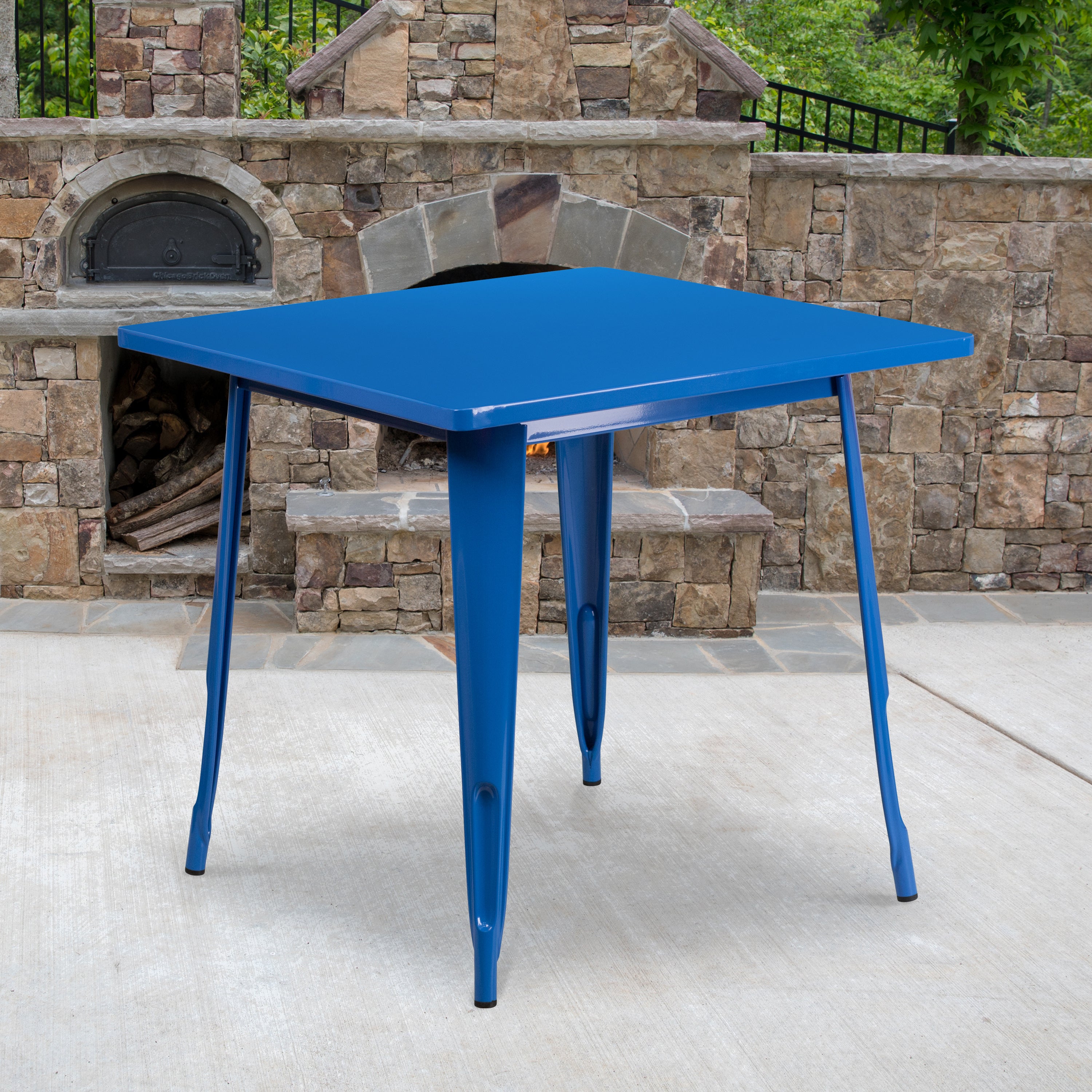 Commercial Grade 31.5" Square Metal Indoor-Outdoor Table-Indoor/Outdoor Tables-Flash Furniture-Wall2Wall Furnishings