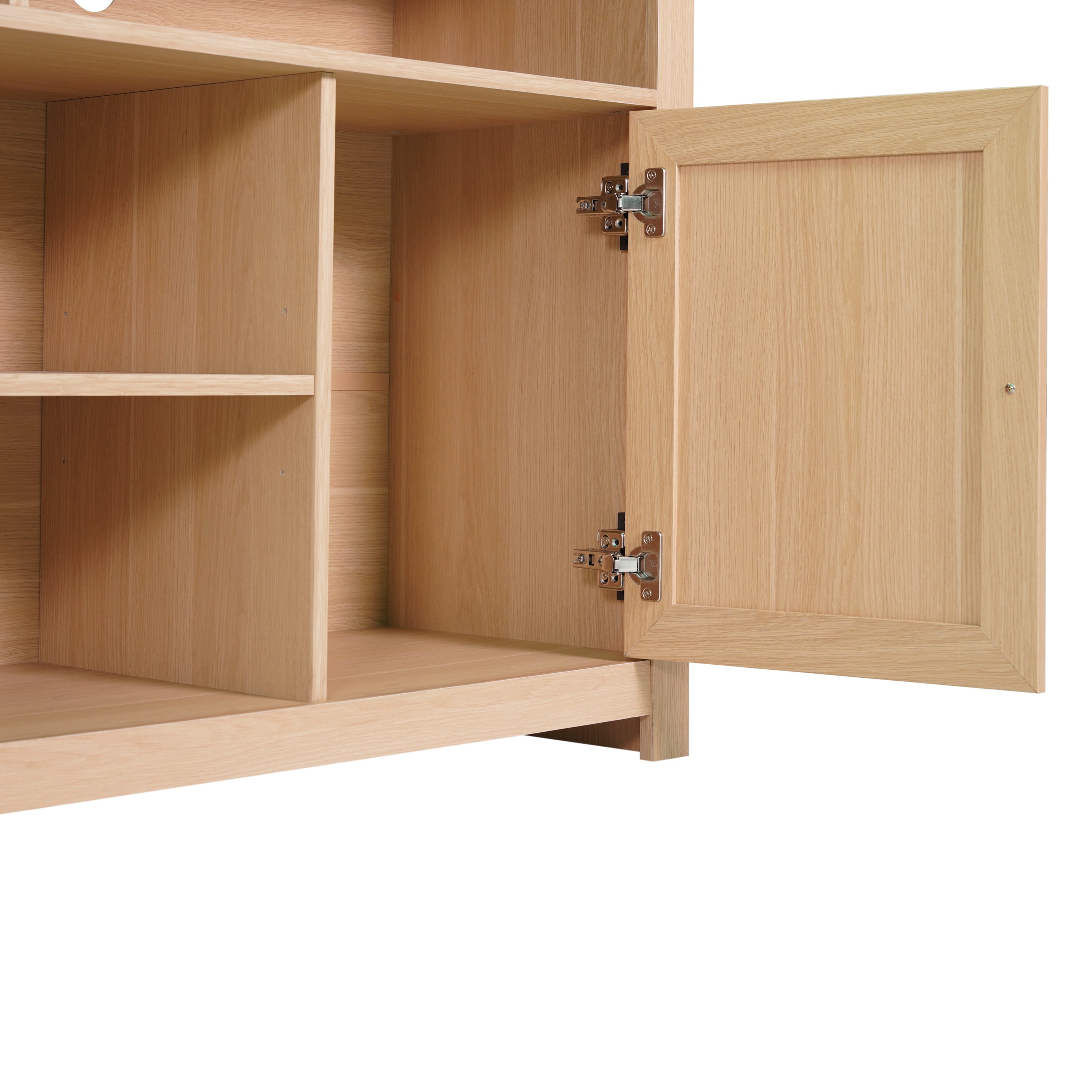 Malaki Mid-Century Modern Buffet Sideboard with 2 Soft Close Doors and Adjustable Center Shelf, TV Stand for up to 65" TV's