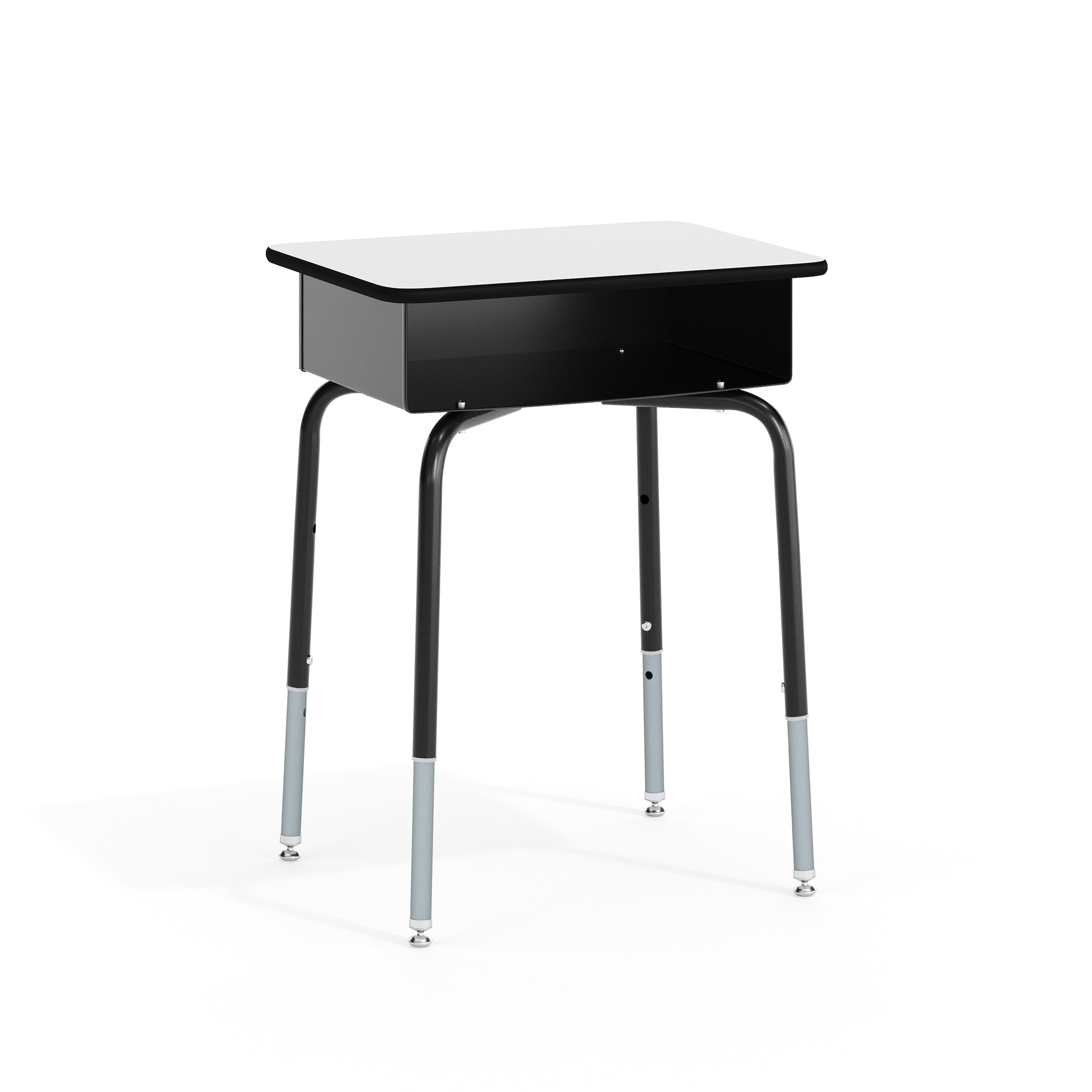 Student Desk with Open Front Metal Book Box