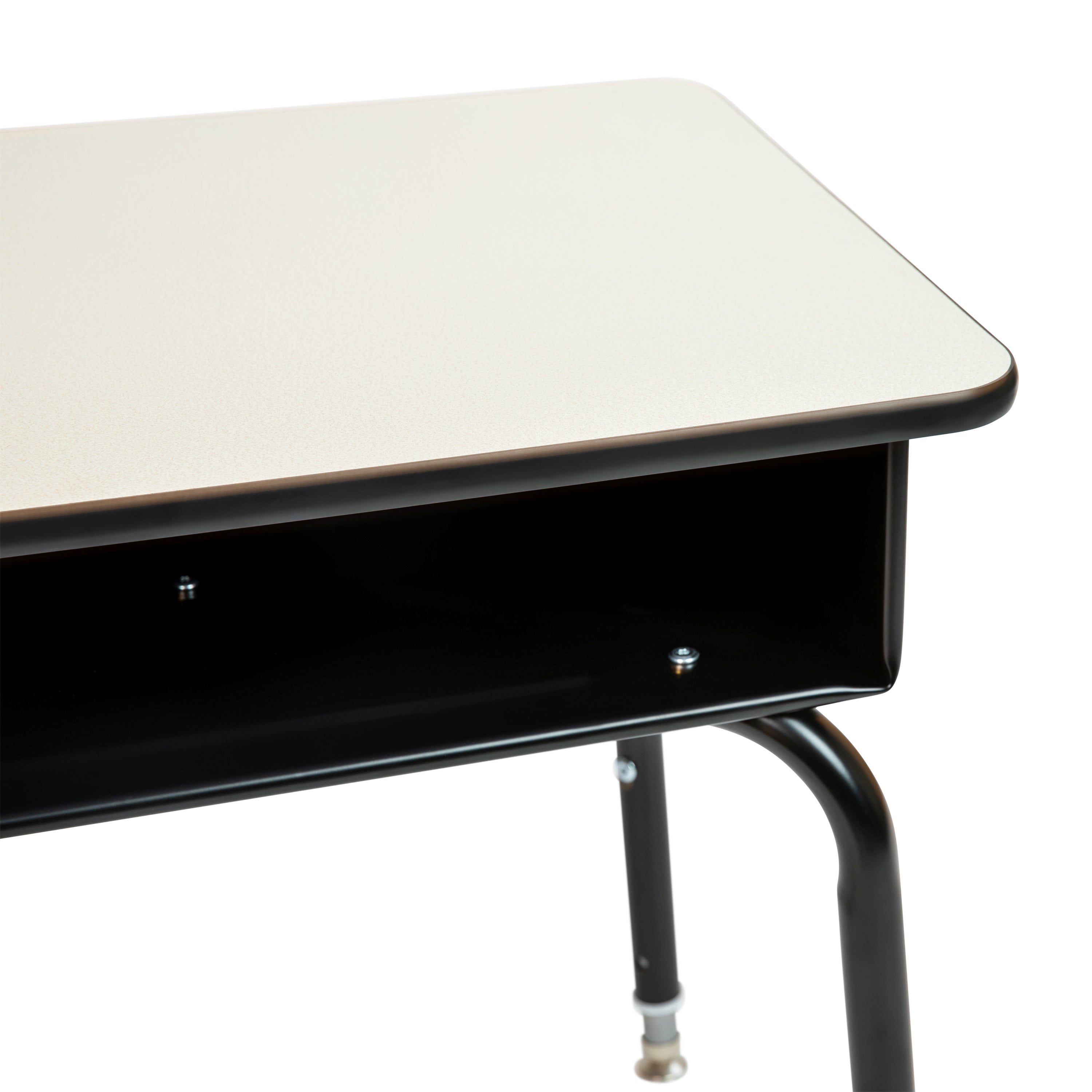 Student Desk with Open Front Metal Book Box