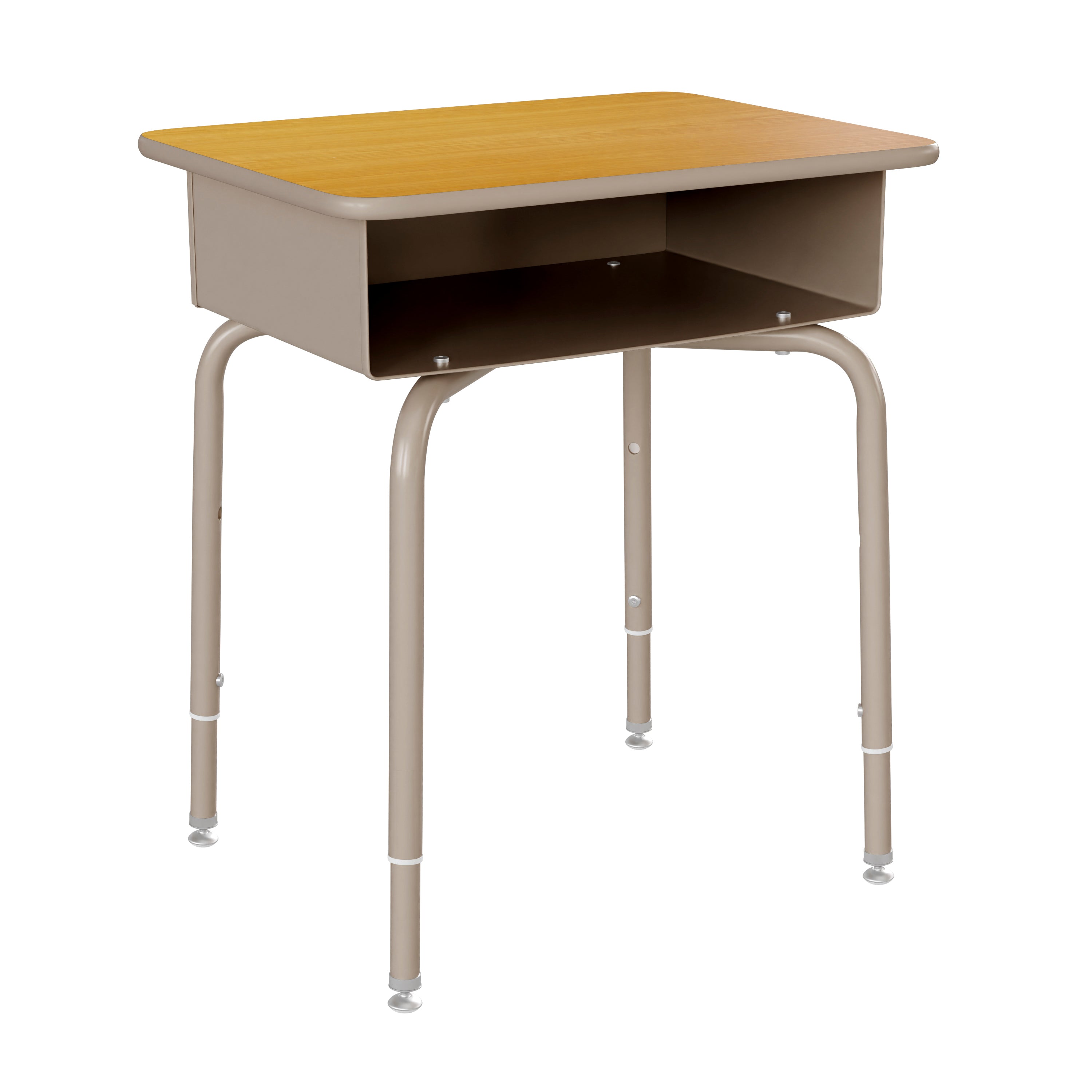 Student Desk with Open Front Metal Book Box