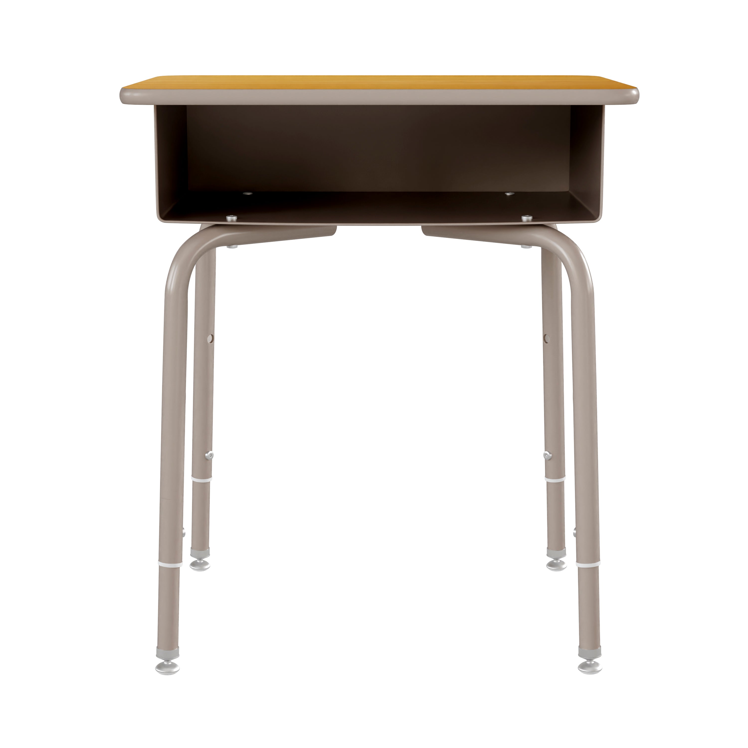 Student Desk with Open Front Metal Book Box