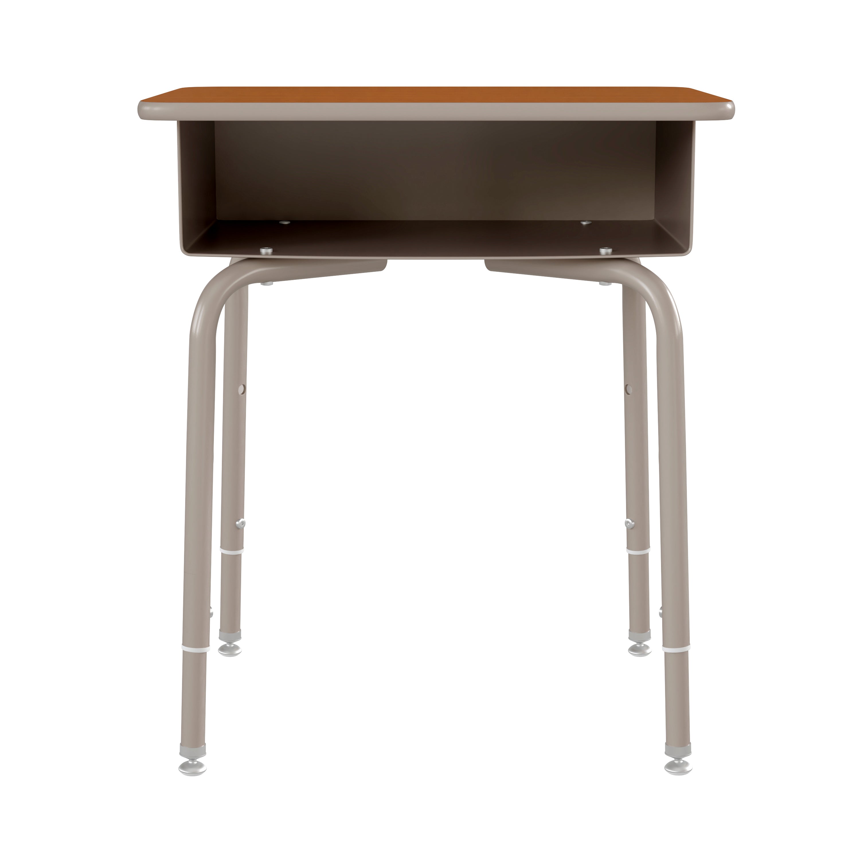 Student Desk with Open Front Metal Book Box